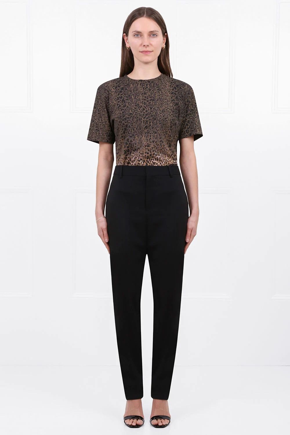 image of Saint Laurent Paris Saint Laurent Tie-Dye Leopard Printed T-Shirt, Women's (Size XS)
