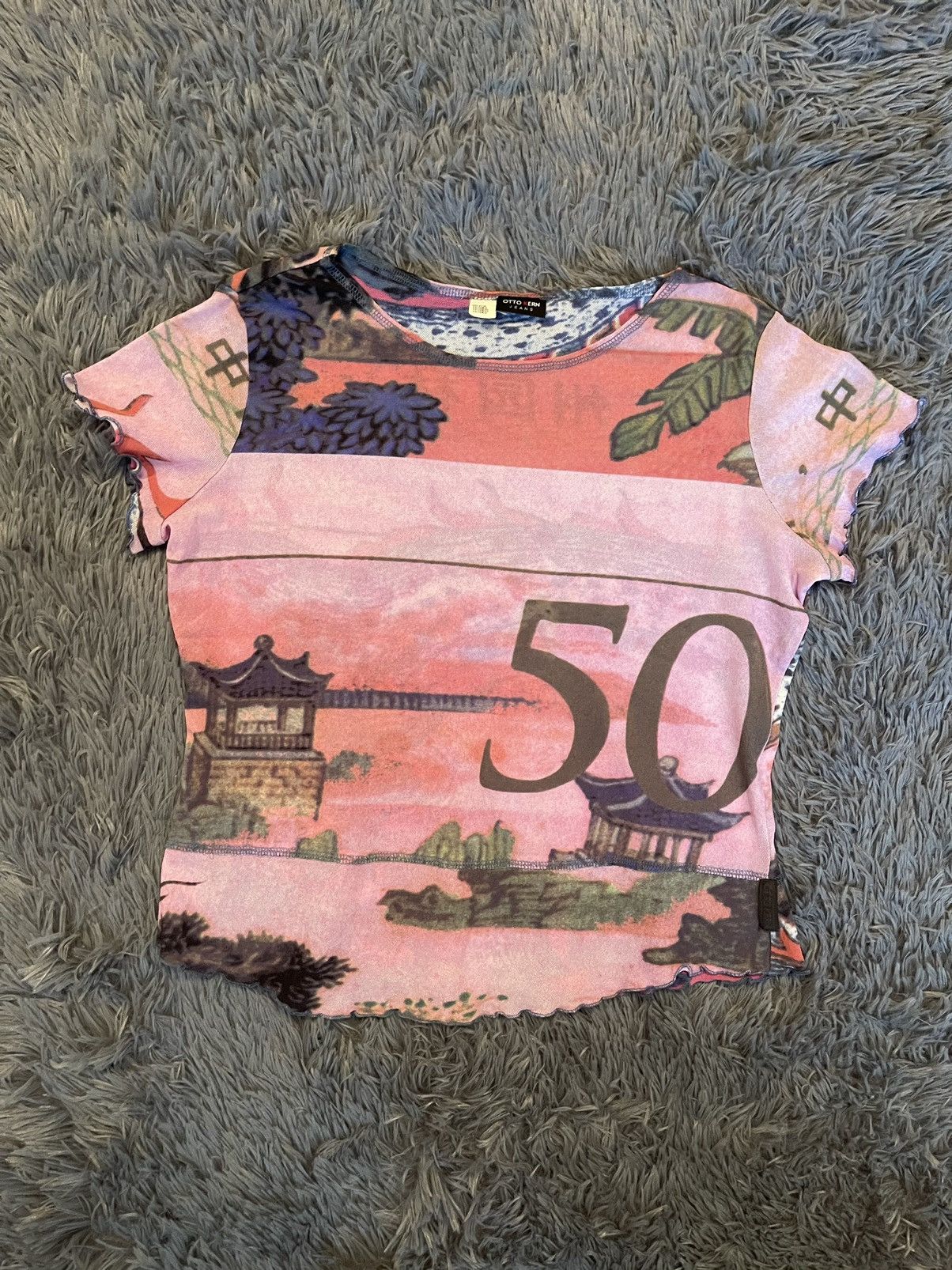 Vintage Otto Kern Japanese vtg Y2K mesh JPG style printed t-shirt Size M / US 6-8 / IT 42-44 - 2 Thumbnail