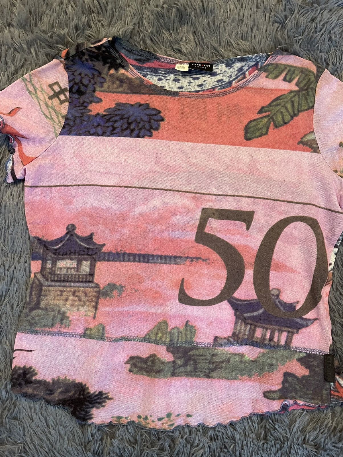 Vintage Otto Kern Japanese vtg Y2K mesh JPG style printed t-shirt Size M / US 6-8 / IT 42-44 - 3 Thumbnail