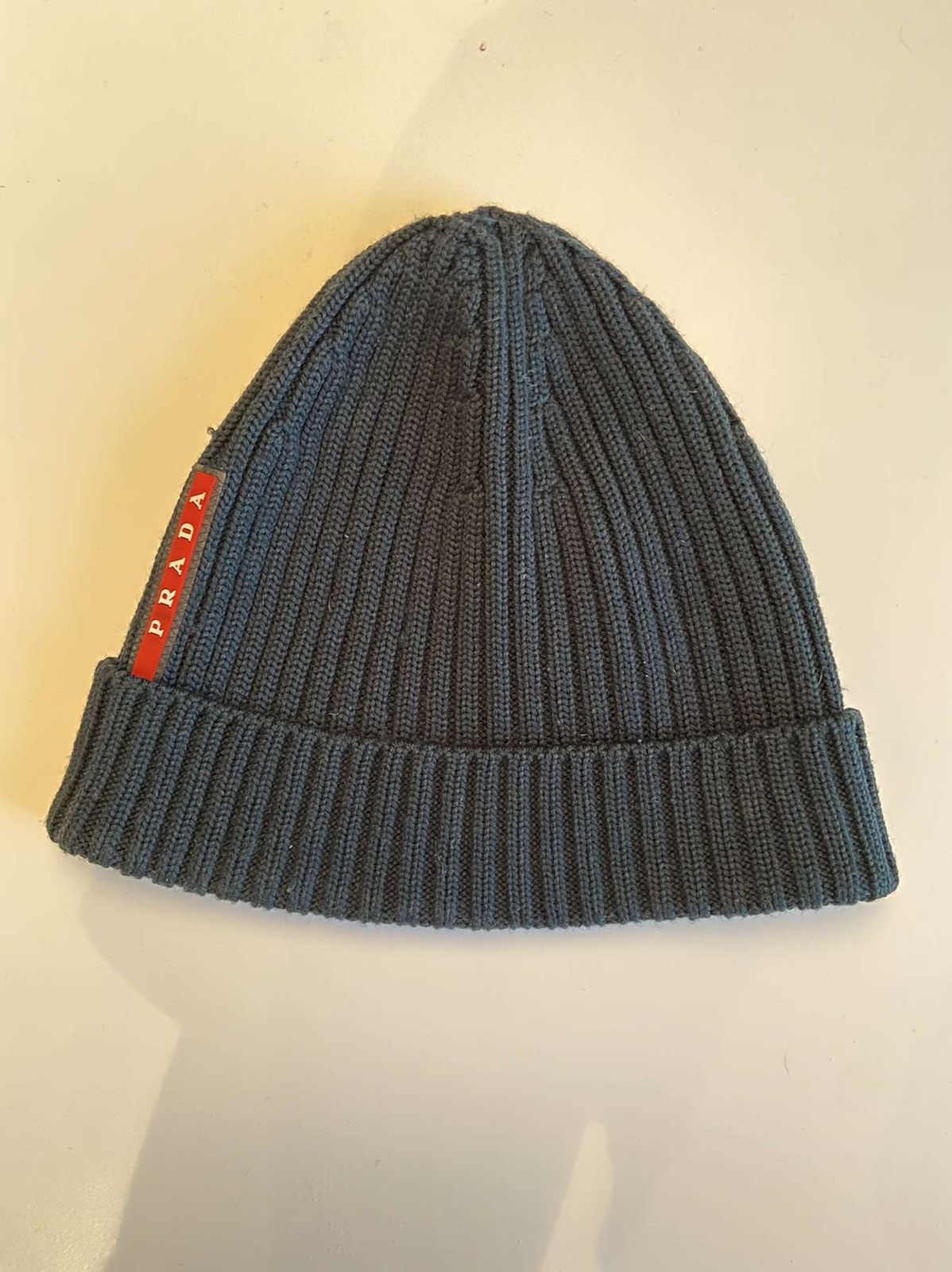 Prada Prada Linea Rossa Wool Beanie Grailed