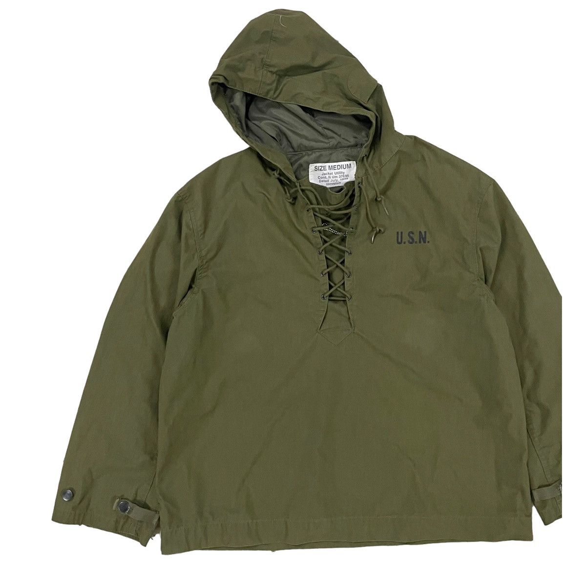 Other 💥USN HOUSTON MILITARY ARMY DRAWSTRING ANORAK JACKET Size US M / EU 48-50 / 2 - 5 Thumbnail