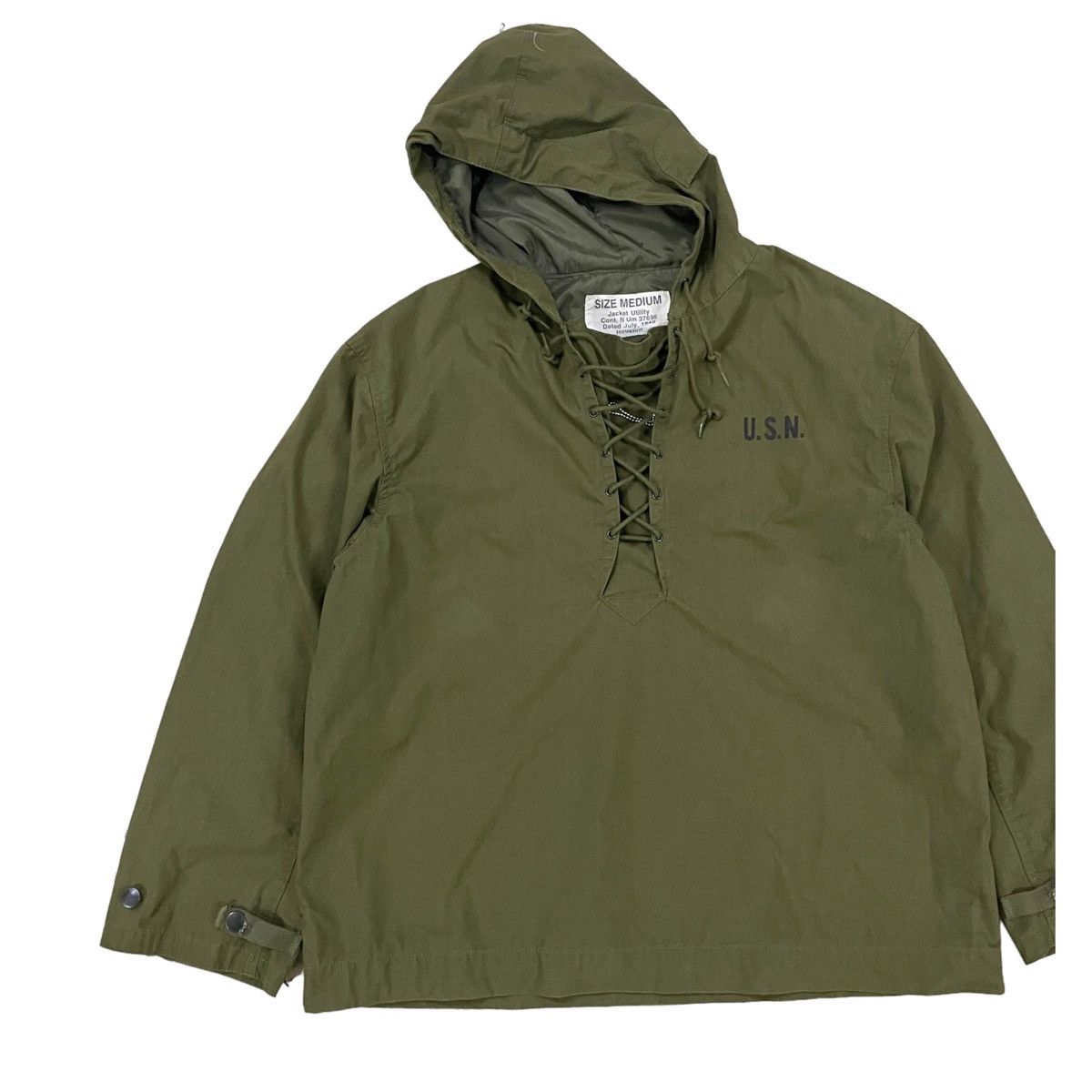 Other 💥USN HOUSTON MILITARY ARMY DRAWSTRING ANORAK JACKET Size US M / EU 48-50 / 2 - 3 Thumbnail