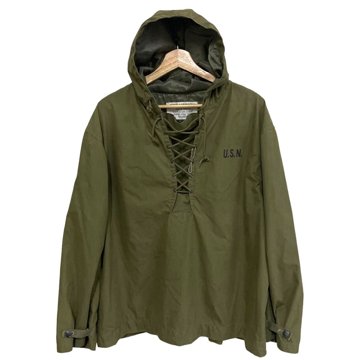 Other 💥USN HOUSTON MILITARY ARMY DRAWSTRING ANORAK JACKET Size US M / EU 48-50 / 2 - 9 Thumbnail