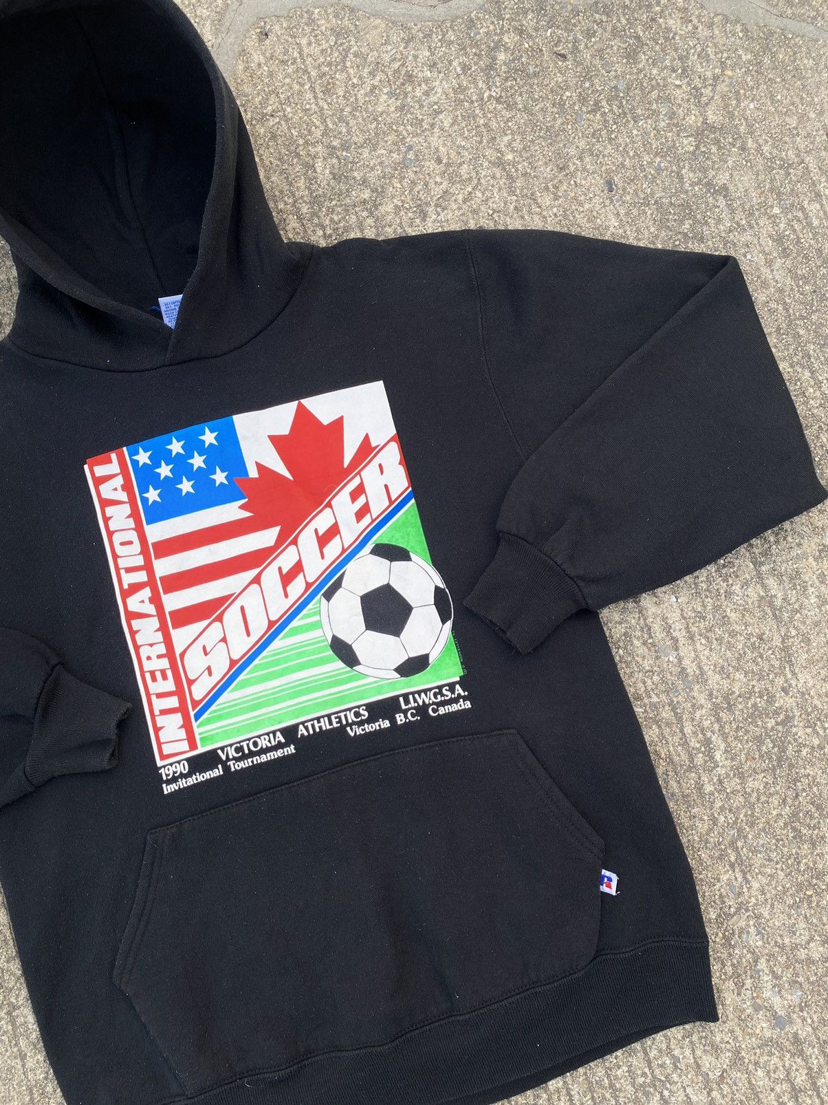 Russell Athletic × Vintage VTG SOCCER Russell Athletic Hoodie Size US M / EU 48-50 / 2 - 4 Thumbnail