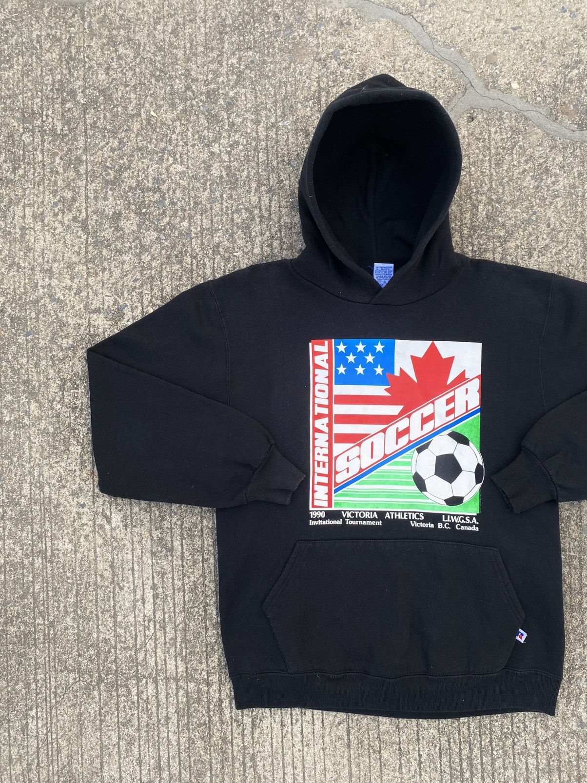 Russell Athletic × Vintage VTG SOCCER Russell Athletic Hoodie Size US M / EU 48-50 / 2 - 3 Thumbnail
