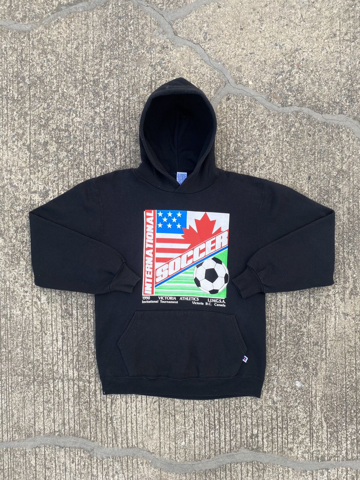 Russell Athletic × Vintage VTG SOCCER Russell Athletic Hoodie Size US M / EU 48-50 / 2 - 1 Thumbnail