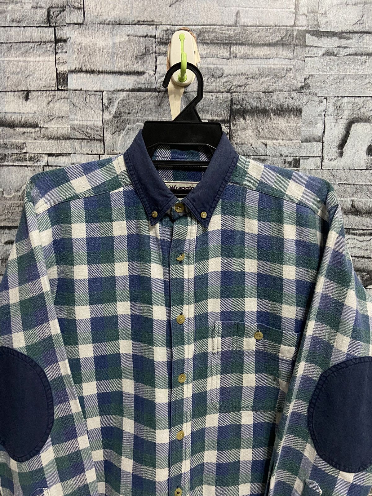 Wrangler Vintage Wrangler Flannel single pocket plaid Size US M / EU 48-50 / 2 - 2 Thumbnail