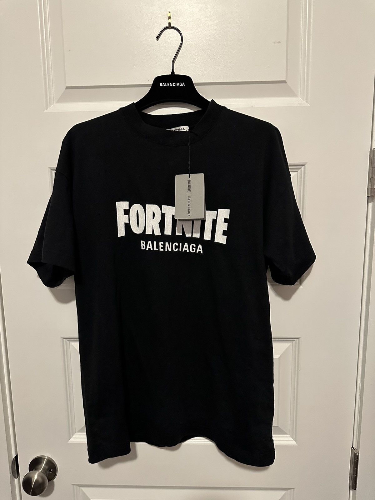 限定！ BALENCIAGA x FORTNITE Tシャツ 黒 Mサイズ Balenciaga X FORTNITE©2021 Medium Fit Women's T-shirt Black