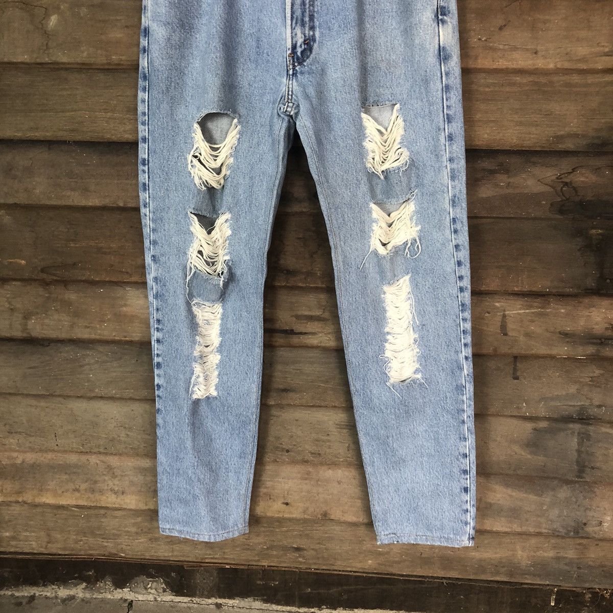 Levi's DLS 550 Levis Blue Distressed Denim Pants #BB543 Size US 34 / EU 50 - 3 Thumbnail