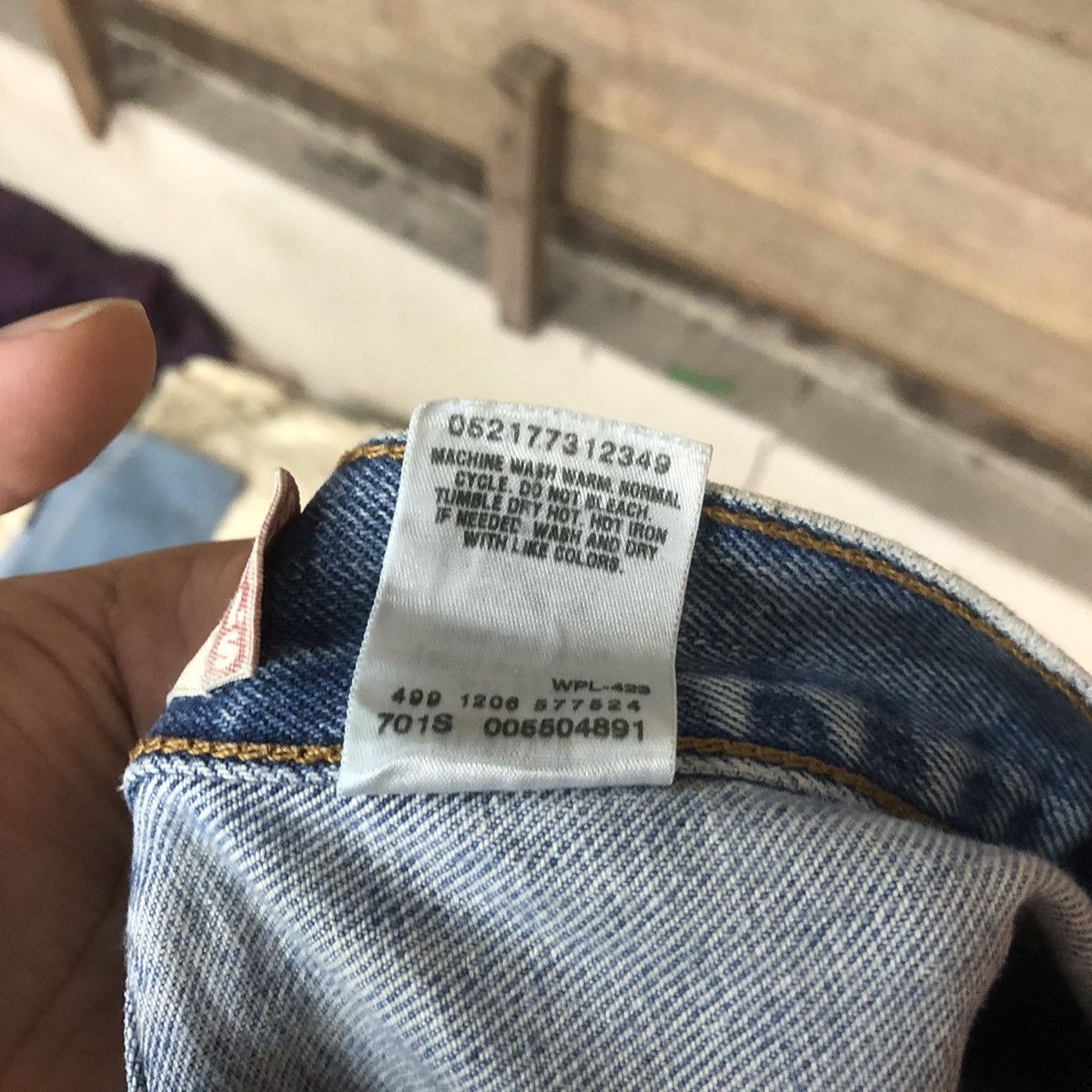 Levi's DLS 550 Levis Blue Distressed Denim Pants #BB543 Size US 34 / EU 50 - 20 Thumbnail