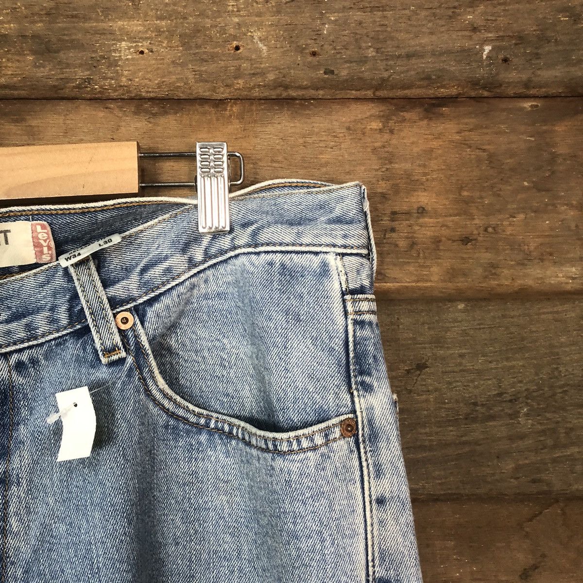 Levi's DLS 550 Levis Blue Distressed Denim Pants #BB543 Size US 34 / EU 50 - 5 Thumbnail