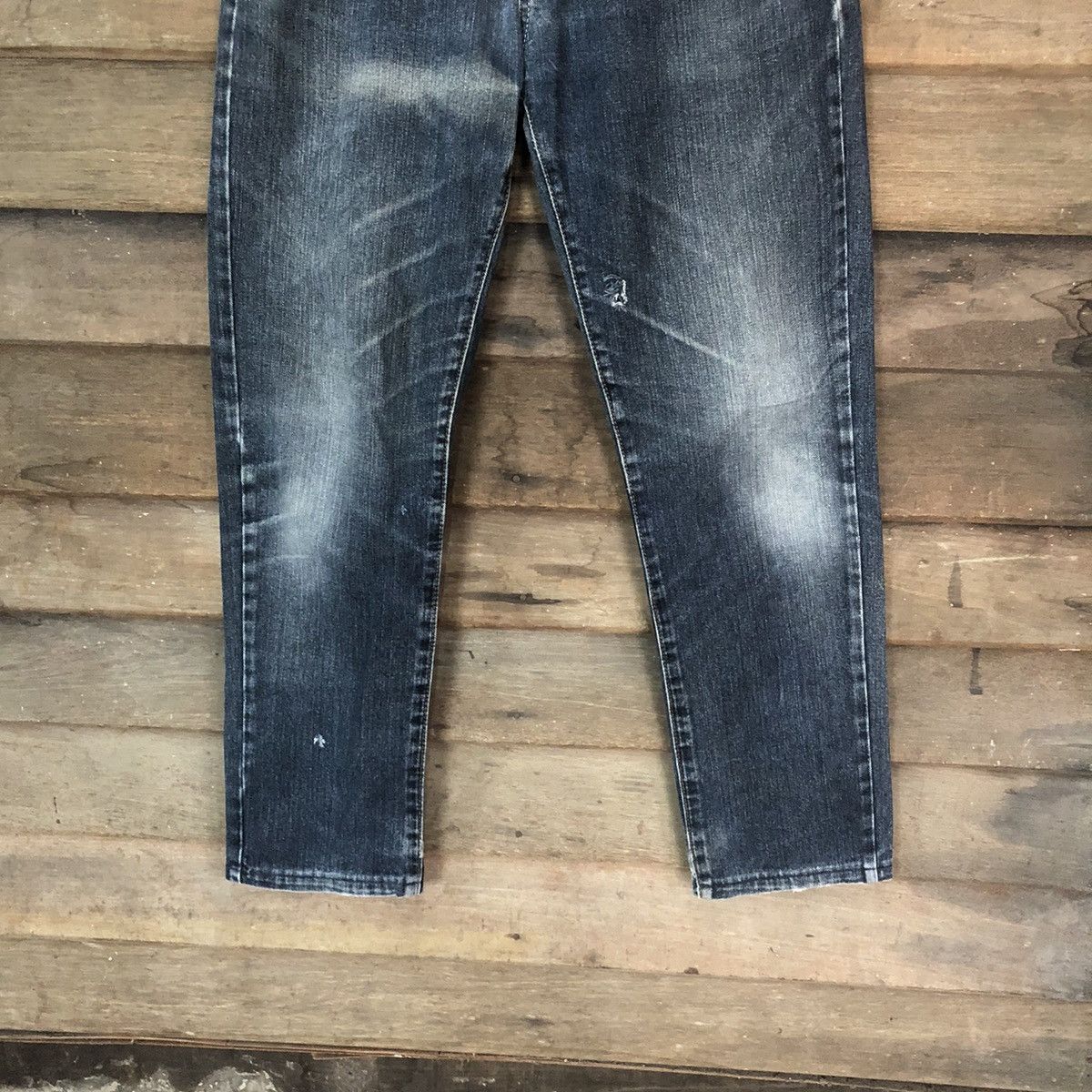 Japanese Brand DLS Japanese Brand Blue Distressed Denim Pants #BB554 Size US 30 / EU 46 - 3 Thumbnail