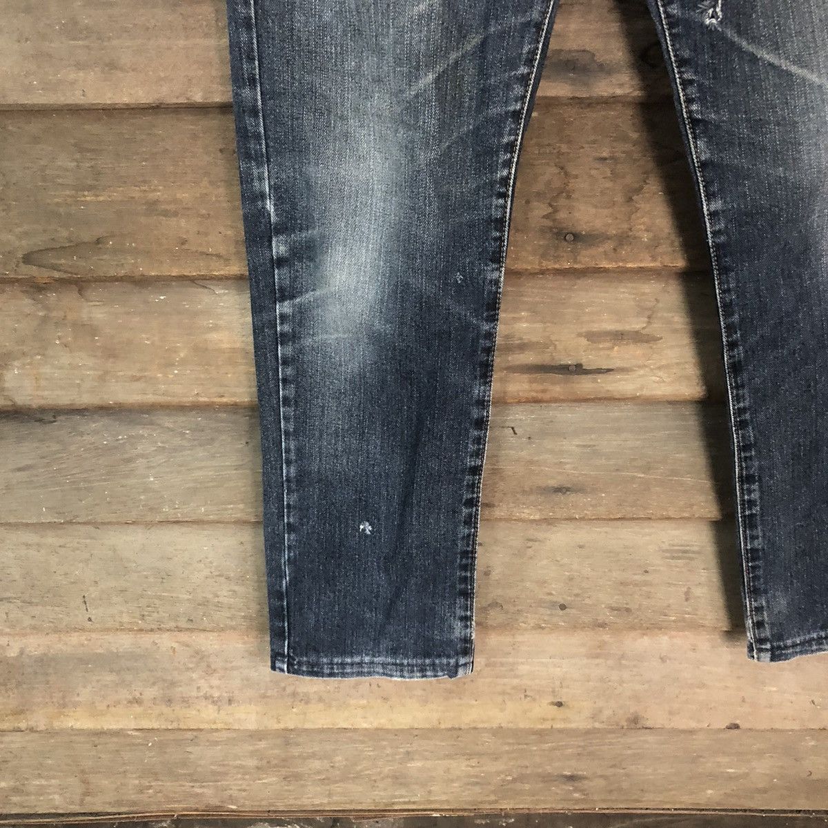 Japanese Brand DLS Japanese Brand Blue Distressed Denim Pants #BB554 Size US 30 / EU 46 - 8 Thumbnail
