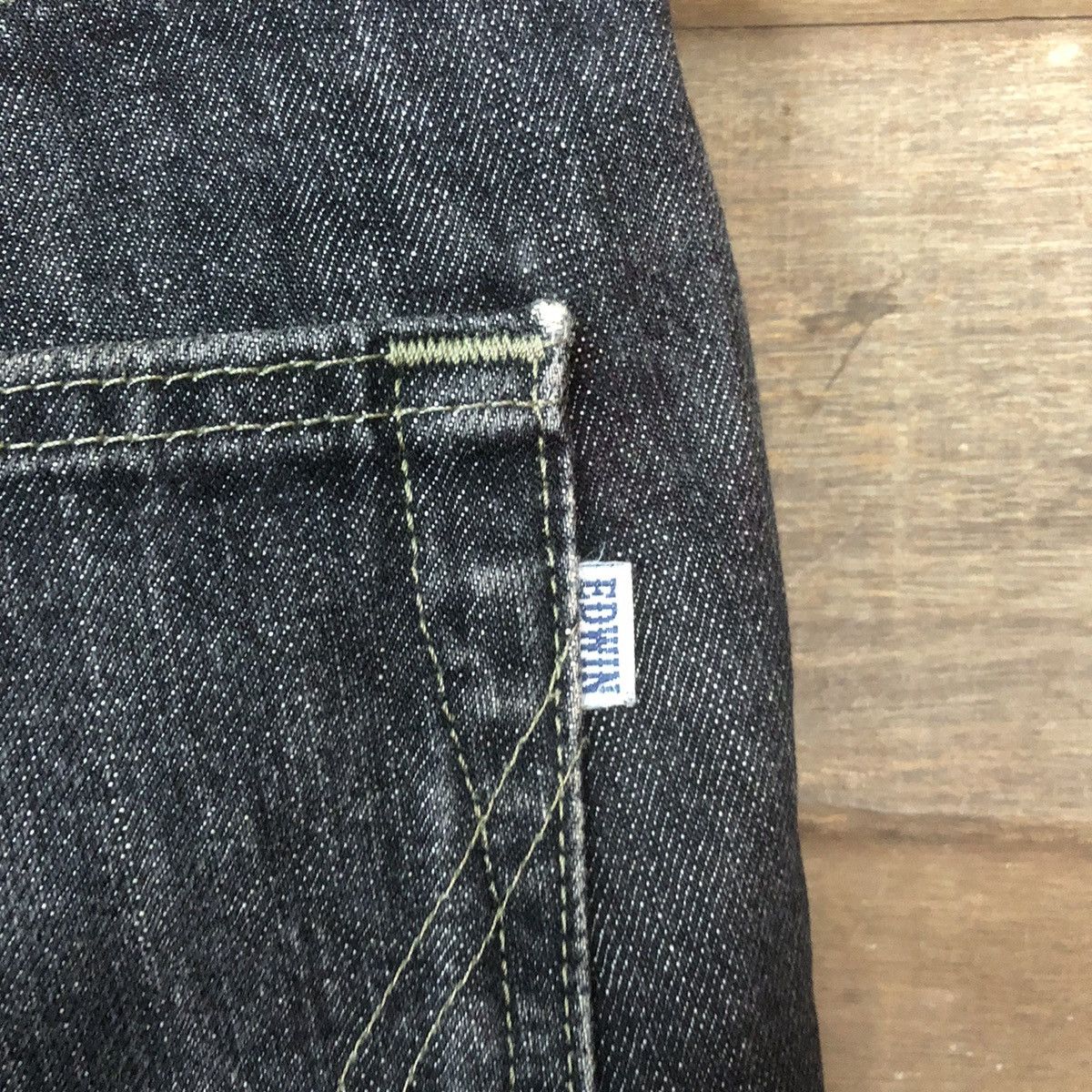 Edwin DLS Edwin vintage black Gray Distressed Denim Pants #BB555 Size US 35 - 16 Thumbnail