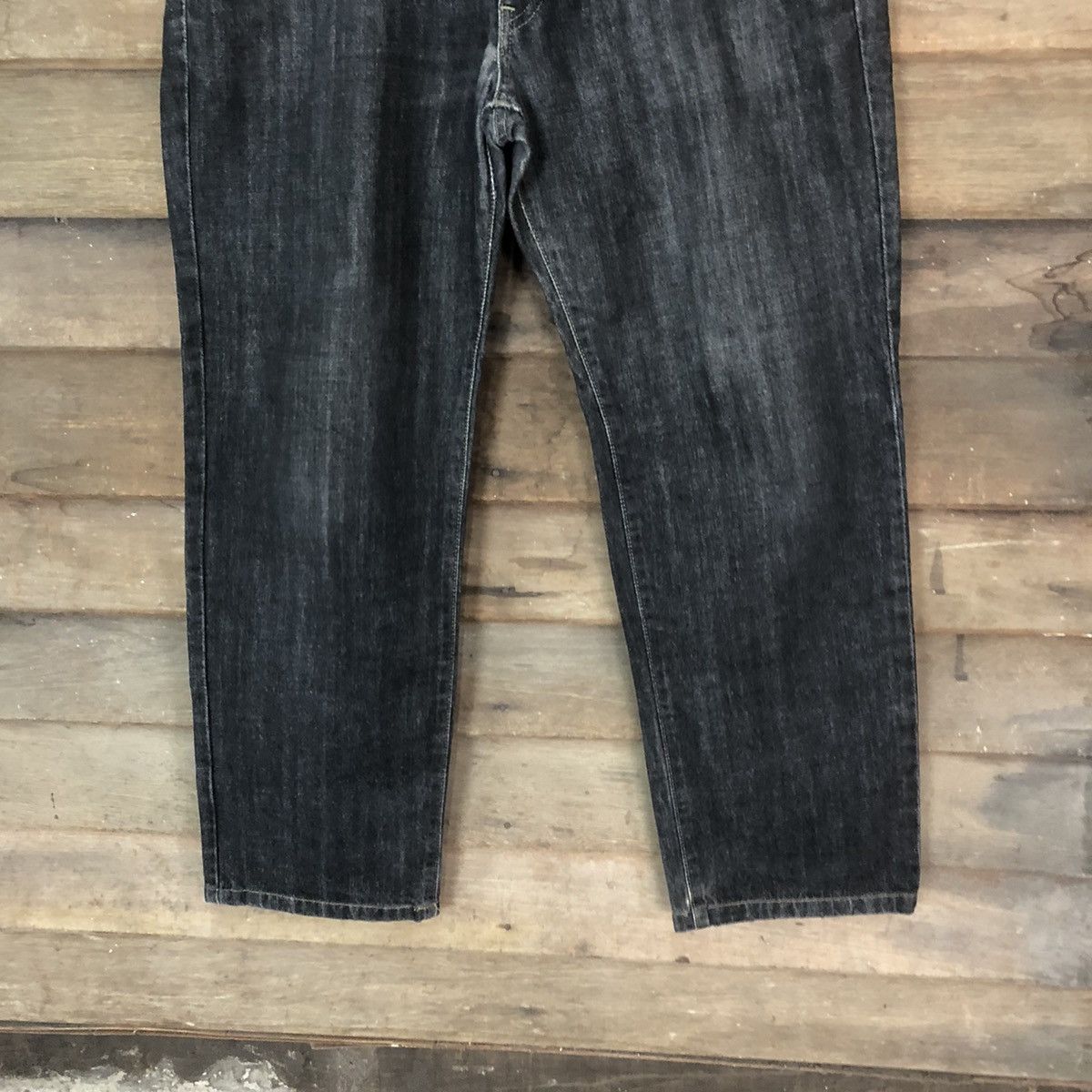 Edwin DLS Edwin vintage black Gray Distressed Denim Pants #BB555 Size US 35 - 3 Thumbnail
