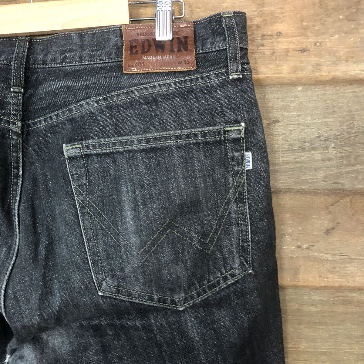 Edwin DLS Edwin vintage black Gray Distressed Denim Pants #BB555 Size US 35 - 14 Thumbnail