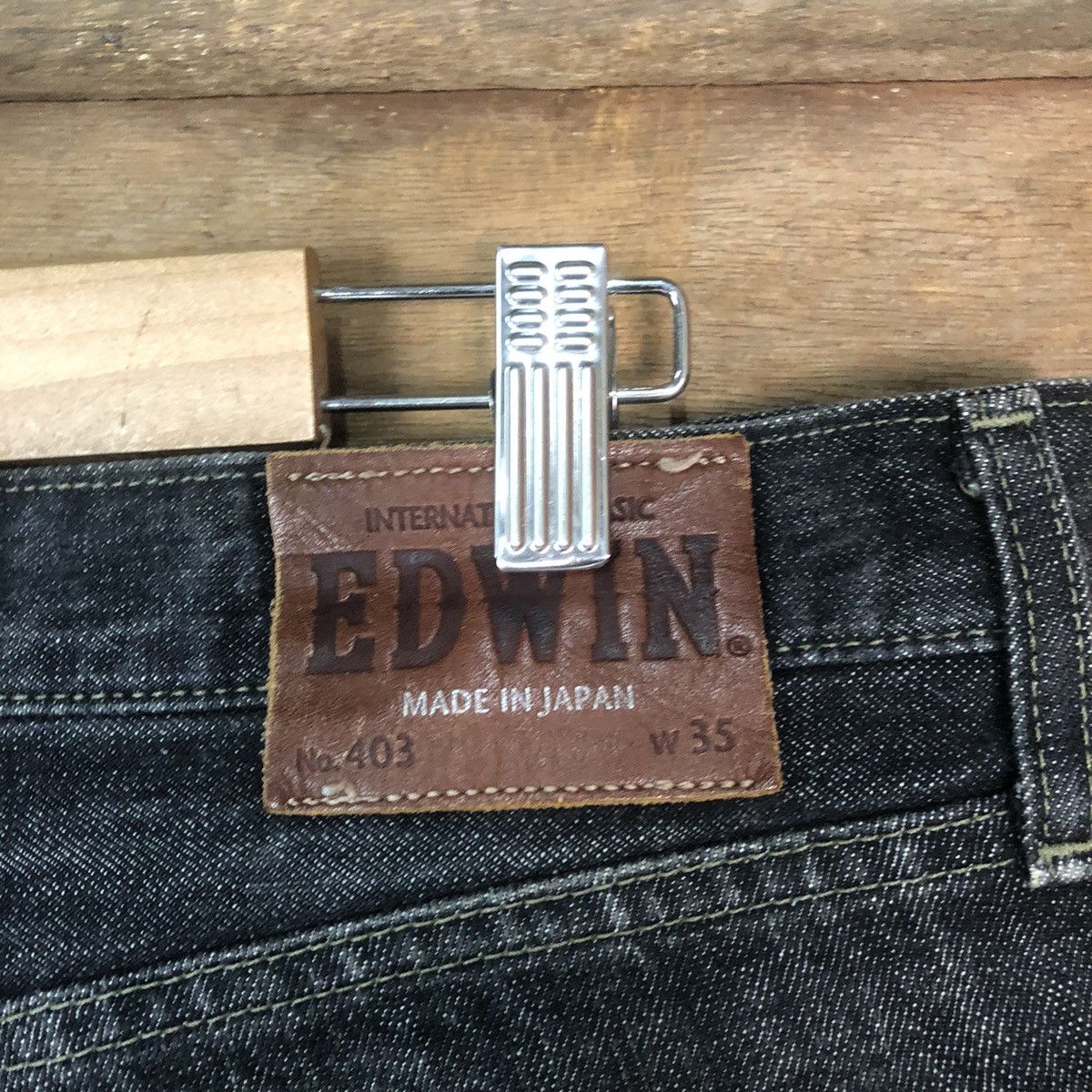 Edwin DLS Edwin vintage black Gray Distressed Denim Pants #BB555 Size US 35 - 15 Thumbnail