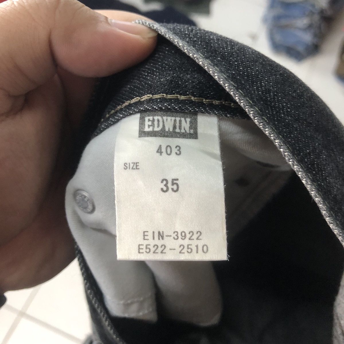 Edwin DLS Edwin vintage black Gray Distressed Denim Pants #BB555 Size US 35 - 18 Thumbnail