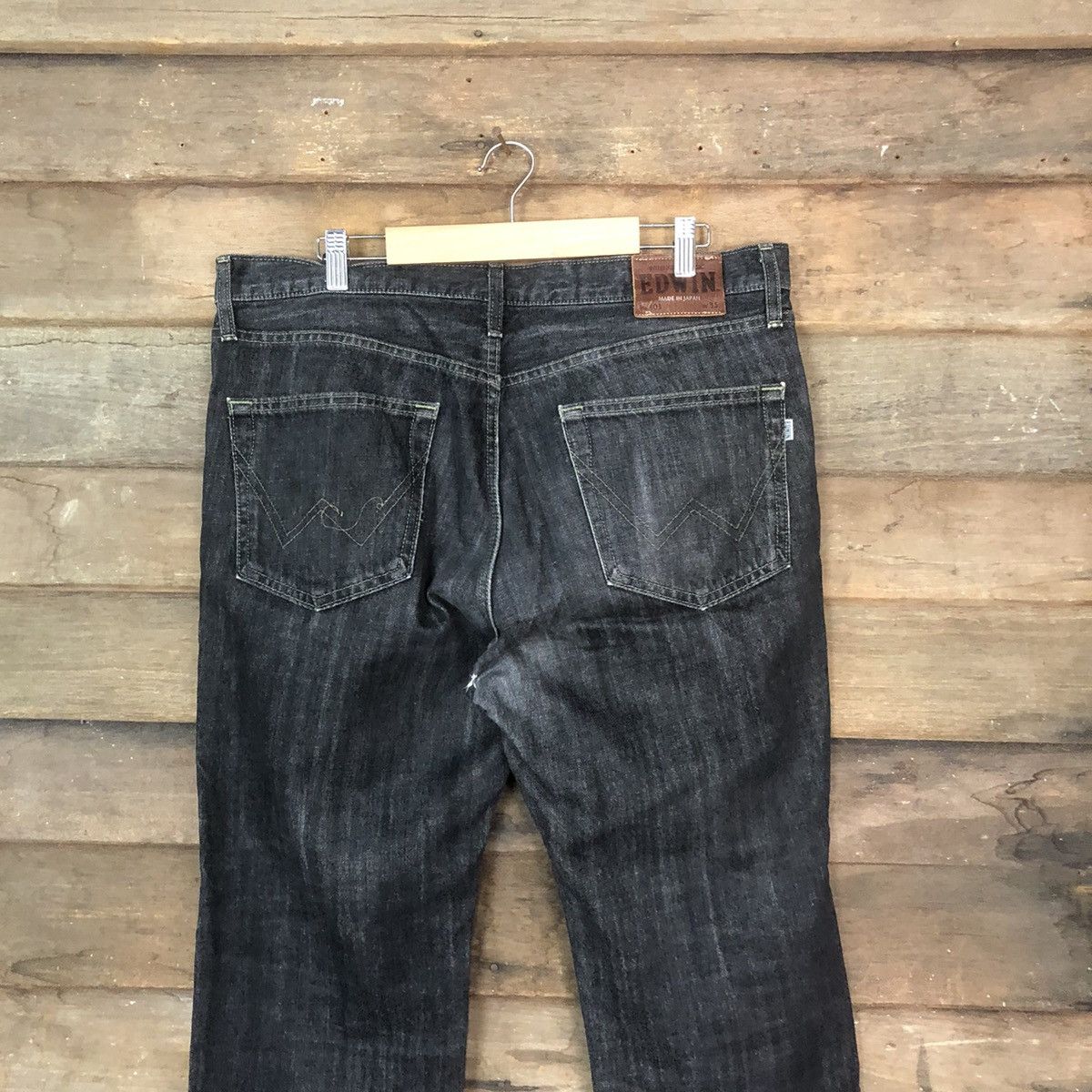 Edwin DLS Edwin vintage black Gray Distressed Denim Pants #BB555 Size US 35 - 11 Thumbnail