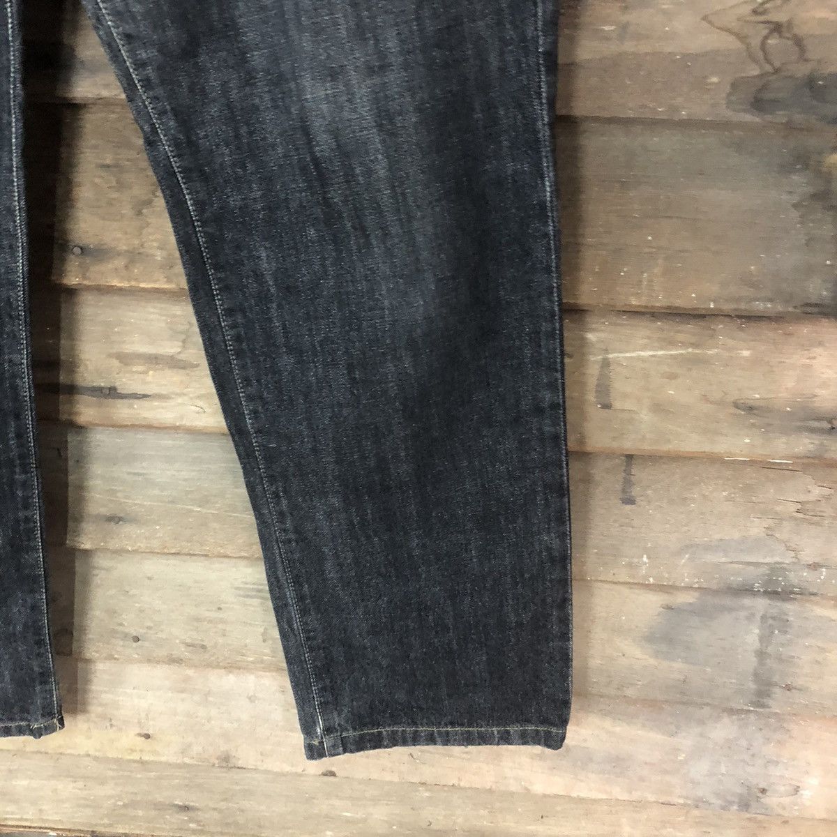 Edwin DLS Edwin vintage black Gray Distressed Denim Pants #BB555 Size US 35 - 7 Thumbnail