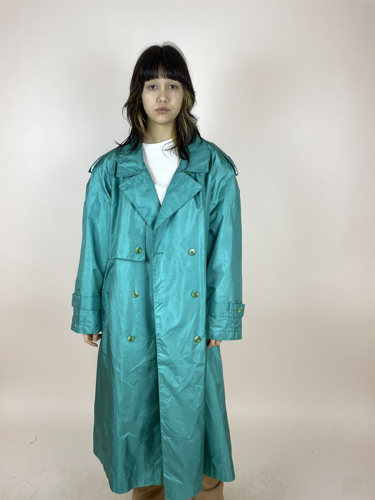 Vintage MAGGIE LAWRENCE Vintage blue trench coat Womens size Large Size L / US 10 / IT 46 - 8 Thumbnail
