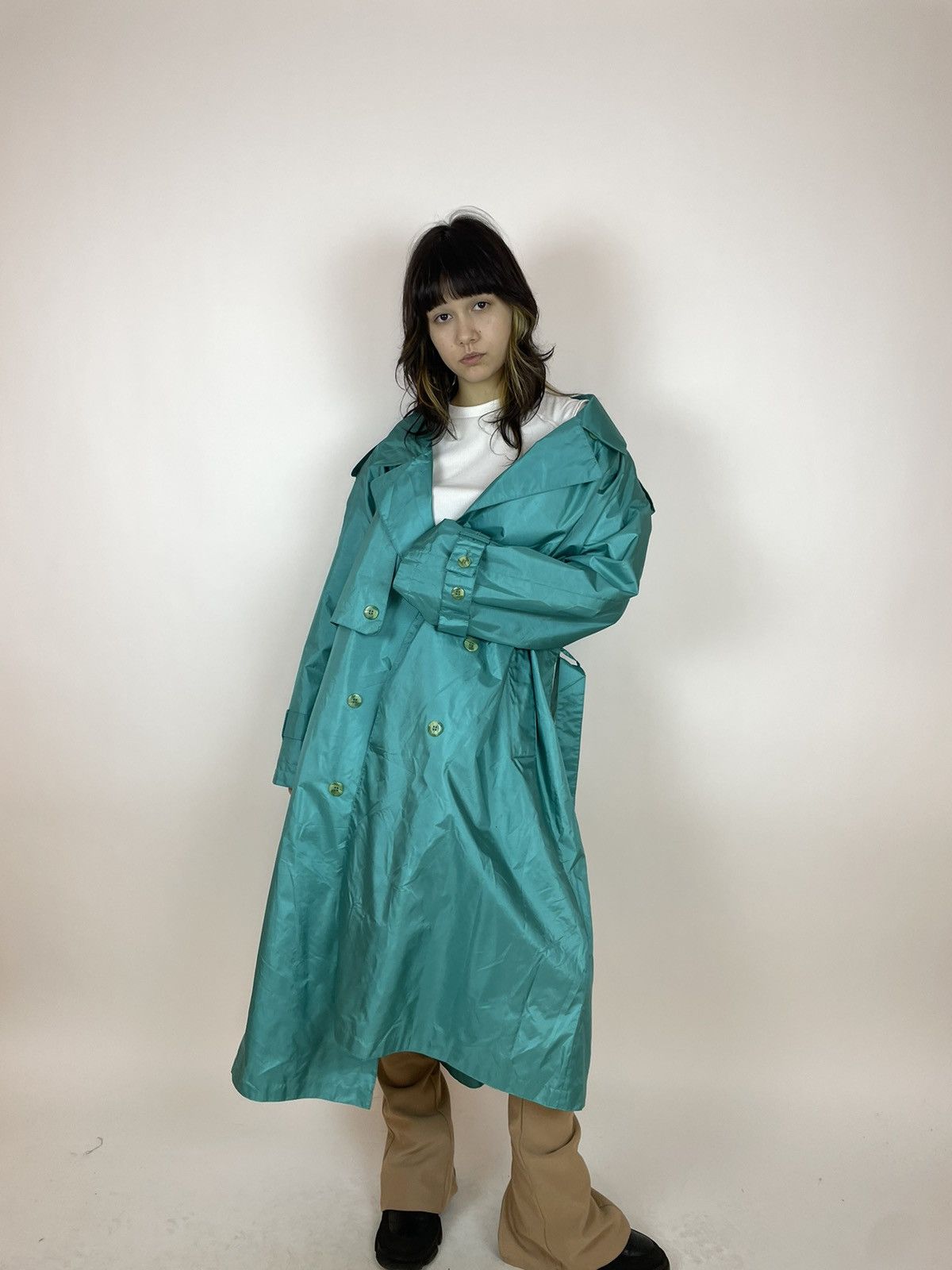 Vintage MAGGIE LAWRENCE Vintage blue trench coat Womens size Large Size L / US 10 / IT 46 - 7 Thumbnail