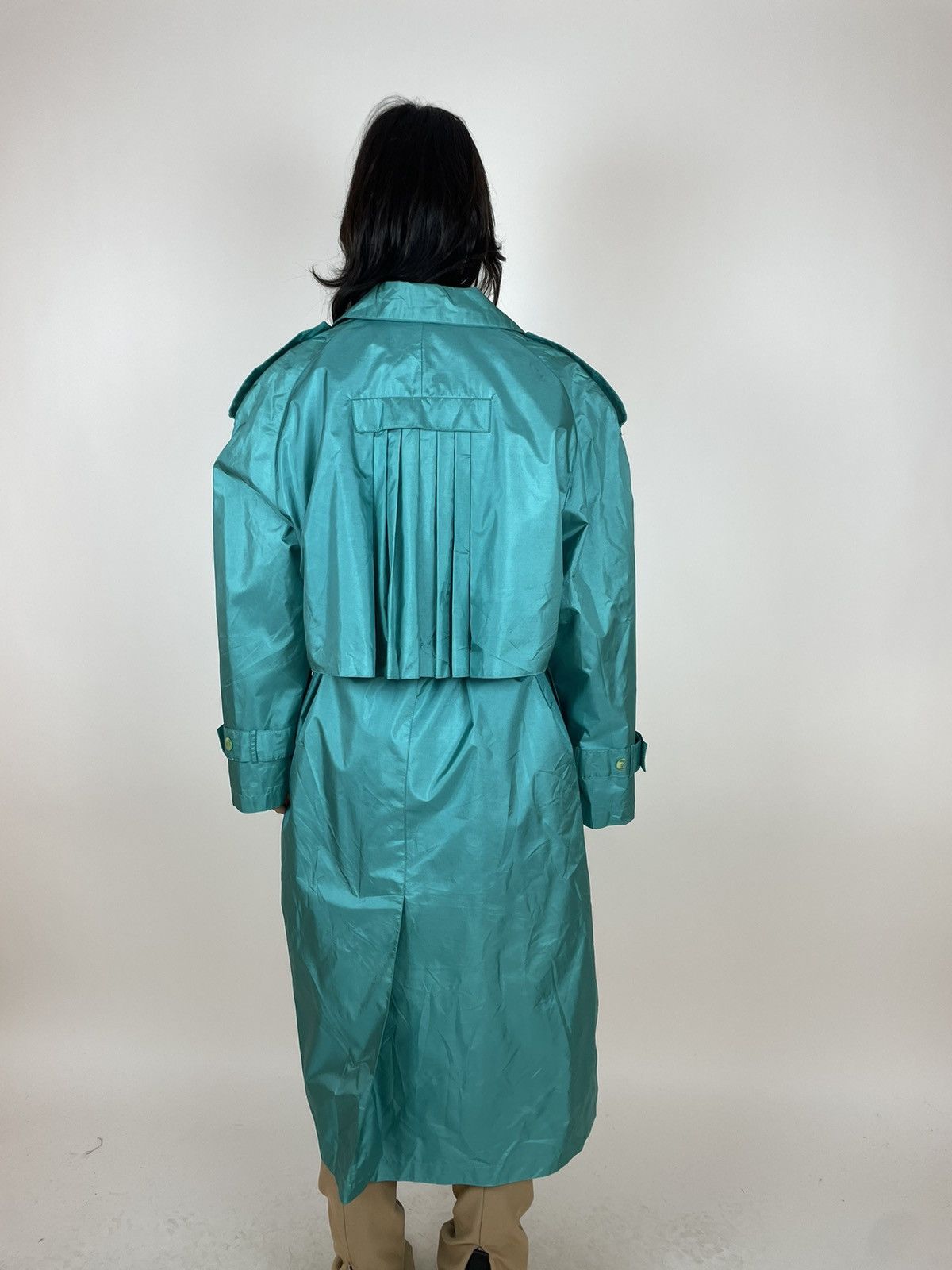Vintage MAGGIE LAWRENCE Vintage blue trench coat Womens size Large Size L / US 10 / IT 46 - 6 Thumbnail