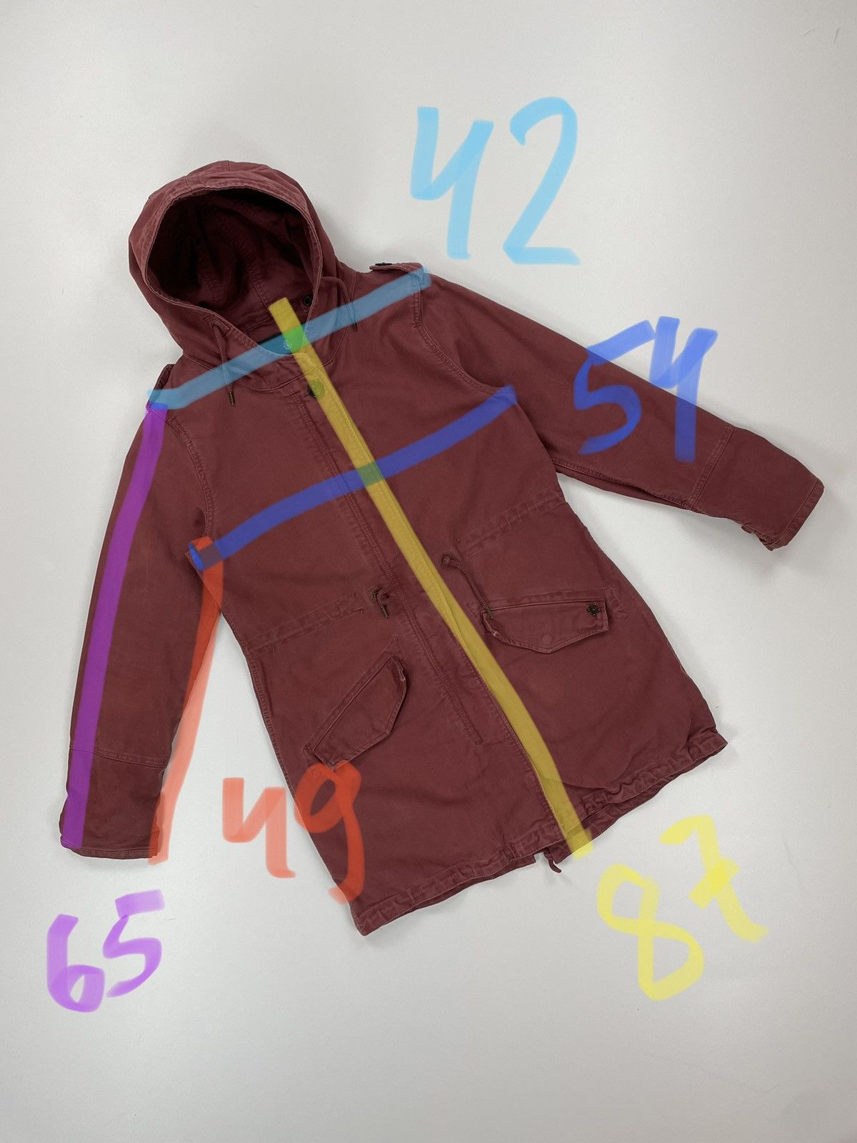 Other MAISON SCOTCH WOMENS NAVY RED COTTON PARKA JACKET SIZE L Size L / US 10 / IT 46 - 13 Thumbnail