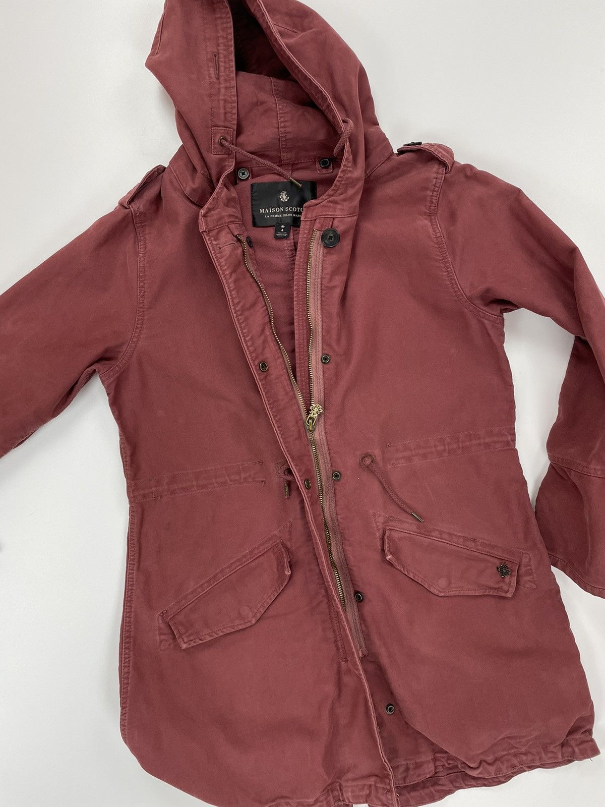 Other MAISON SCOTCH WOMENS NAVY RED COTTON PARKA JACKET SIZE L Size L / US 10 / IT 46 - 8 Thumbnail