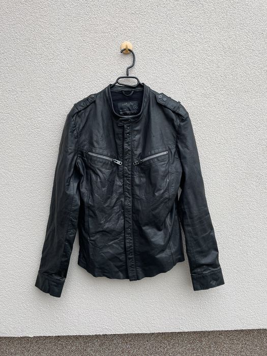 All saints jack's place clearance leather jacket