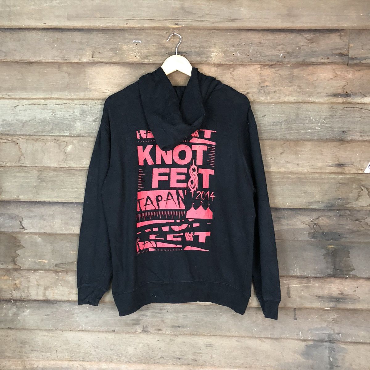 Band Tees × Japanese Brand Knot Fest punk metal Big Logo Black Hoodie #6800 Size US L / EU 52-54 / 3 - 12 Thumbnail