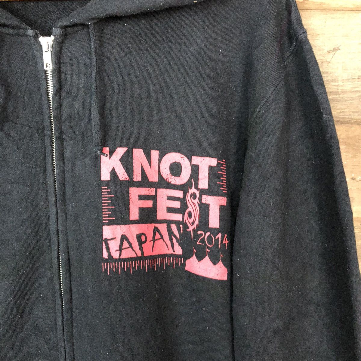 Band Tees × Japanese Brand Knot Fest punk metal Big Logo Black Hoodie #6800 Size US L / EU 52-54 / 3 - 8 Thumbnail