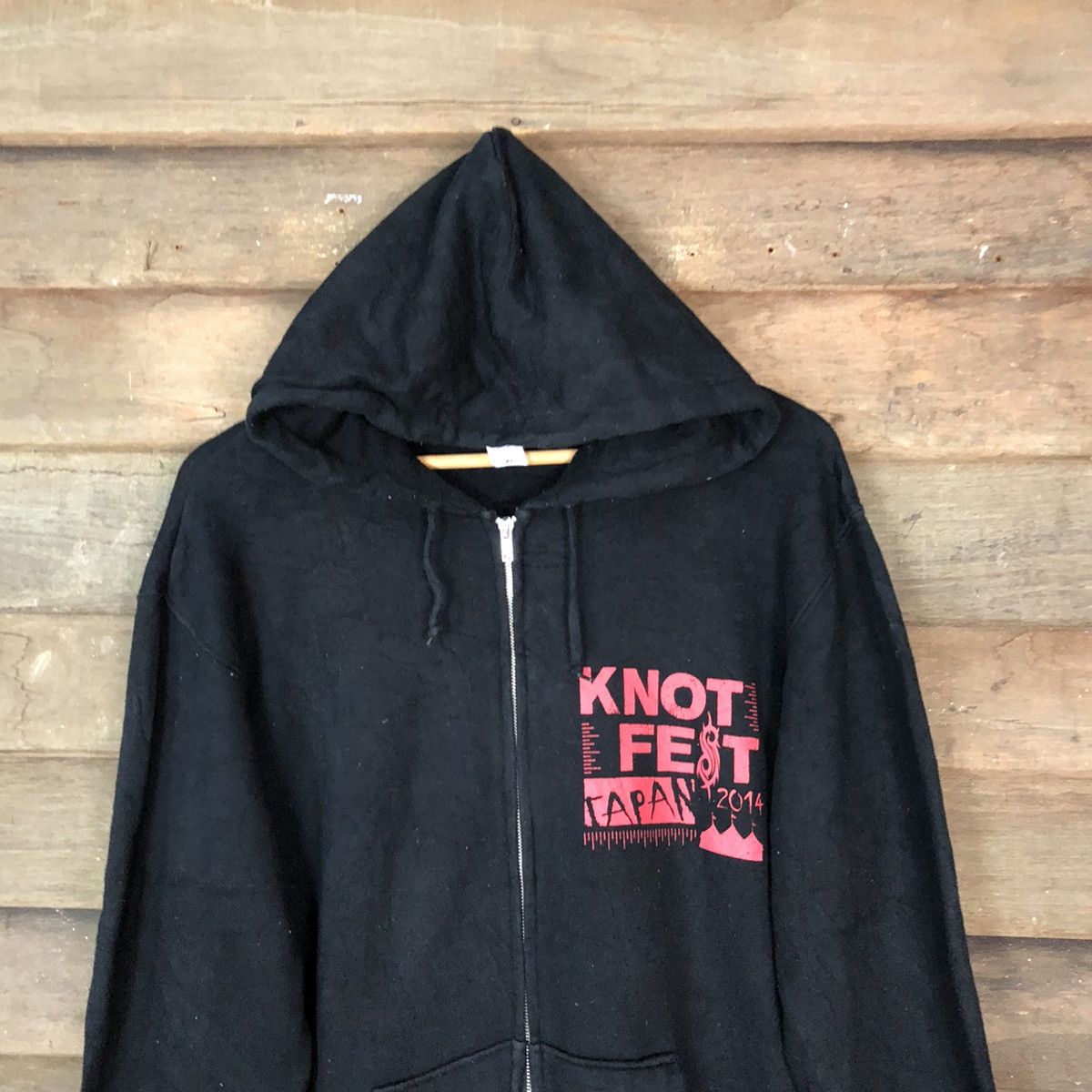 Band Tees × Japanese Brand Knot Fest punk metal Big Logo Black Hoodie #6800 Size US L / EU 52-54 / 3 - 4 Thumbnail