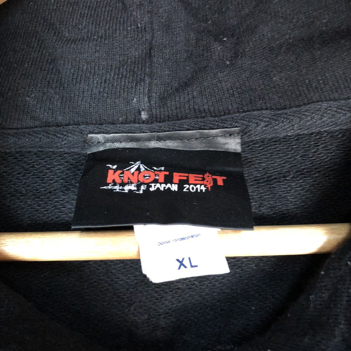 Band Tees × Japanese Brand Knot Fest punk metal Big Logo Black Hoodie #6800 Size US L / EU 52-54 / 3 - 9 Thumbnail