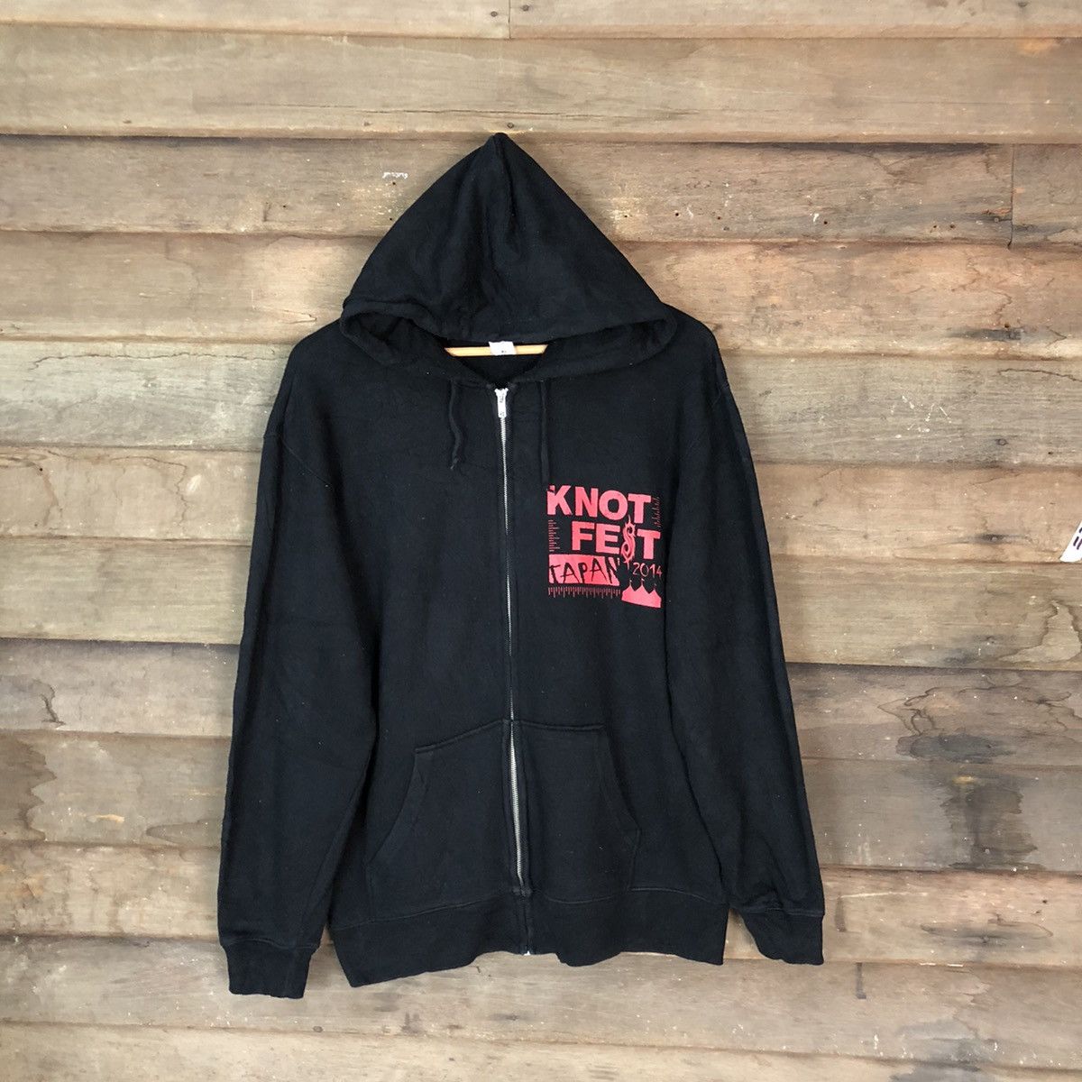 Band Tees × Japanese Brand Knot Fest punk metal Big Logo Black Hoodie #6800 Size US L / EU 52-54 / 3 - 3 Thumbnail
