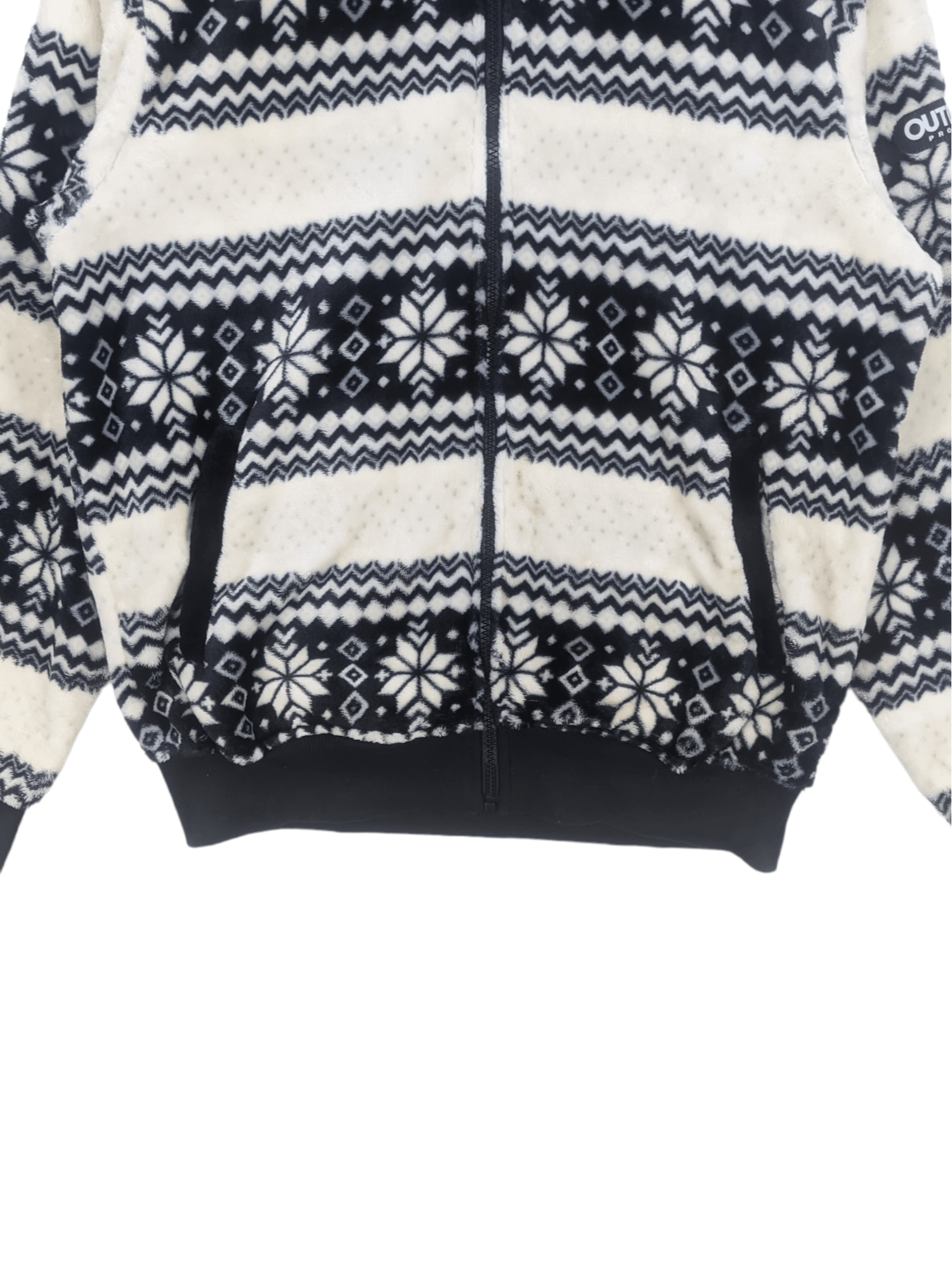Japanese Brand Steals🔥Fleece Jacket Snowflakes by Outdoor Size US M / EU 48-50 / 2 - 7 Thumbnail