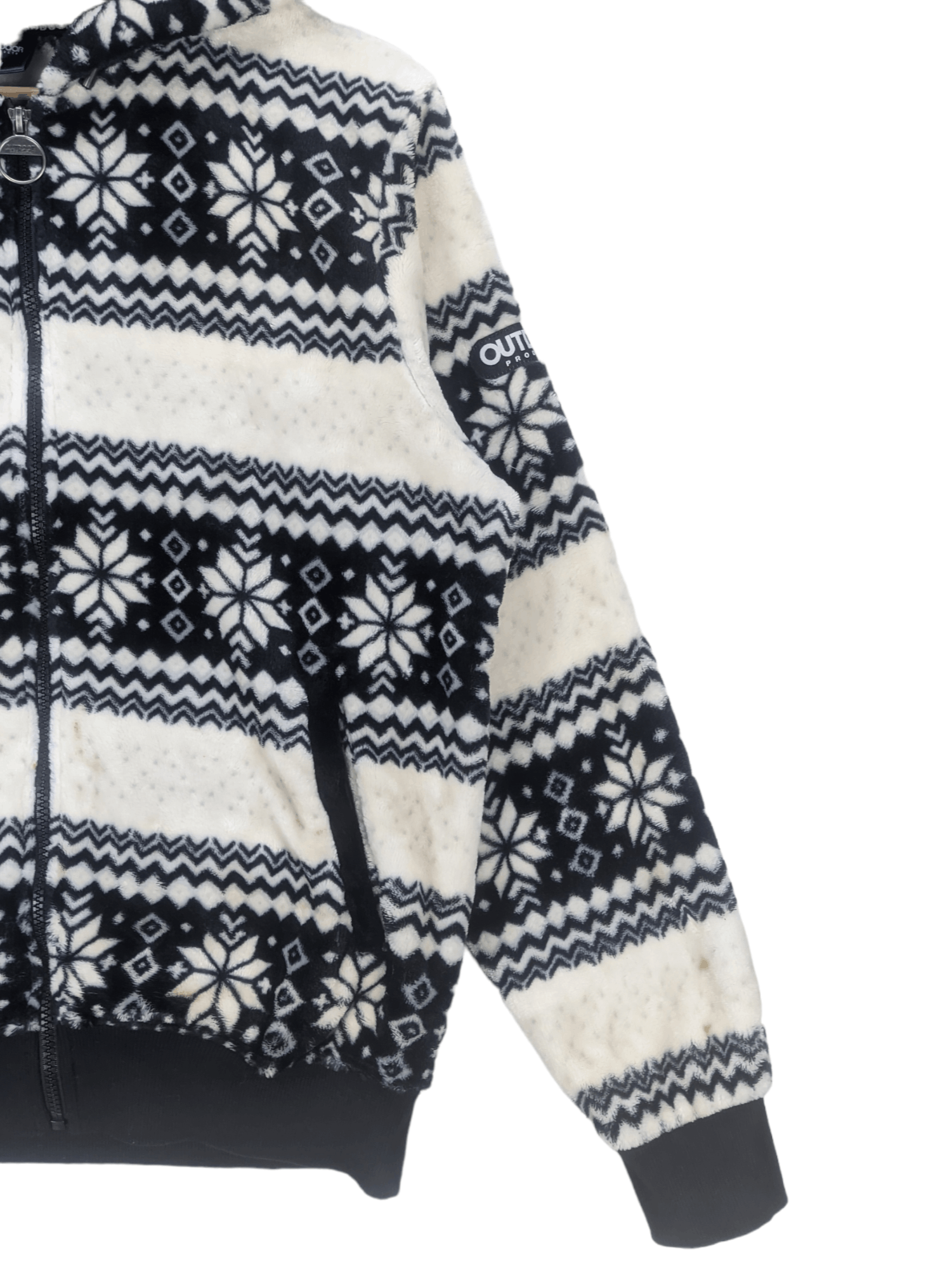 Japanese Brand Steals🔥Fleece Jacket Snowflakes by Outdoor Size US M / EU 48-50 / 2 - 6 Thumbnail
