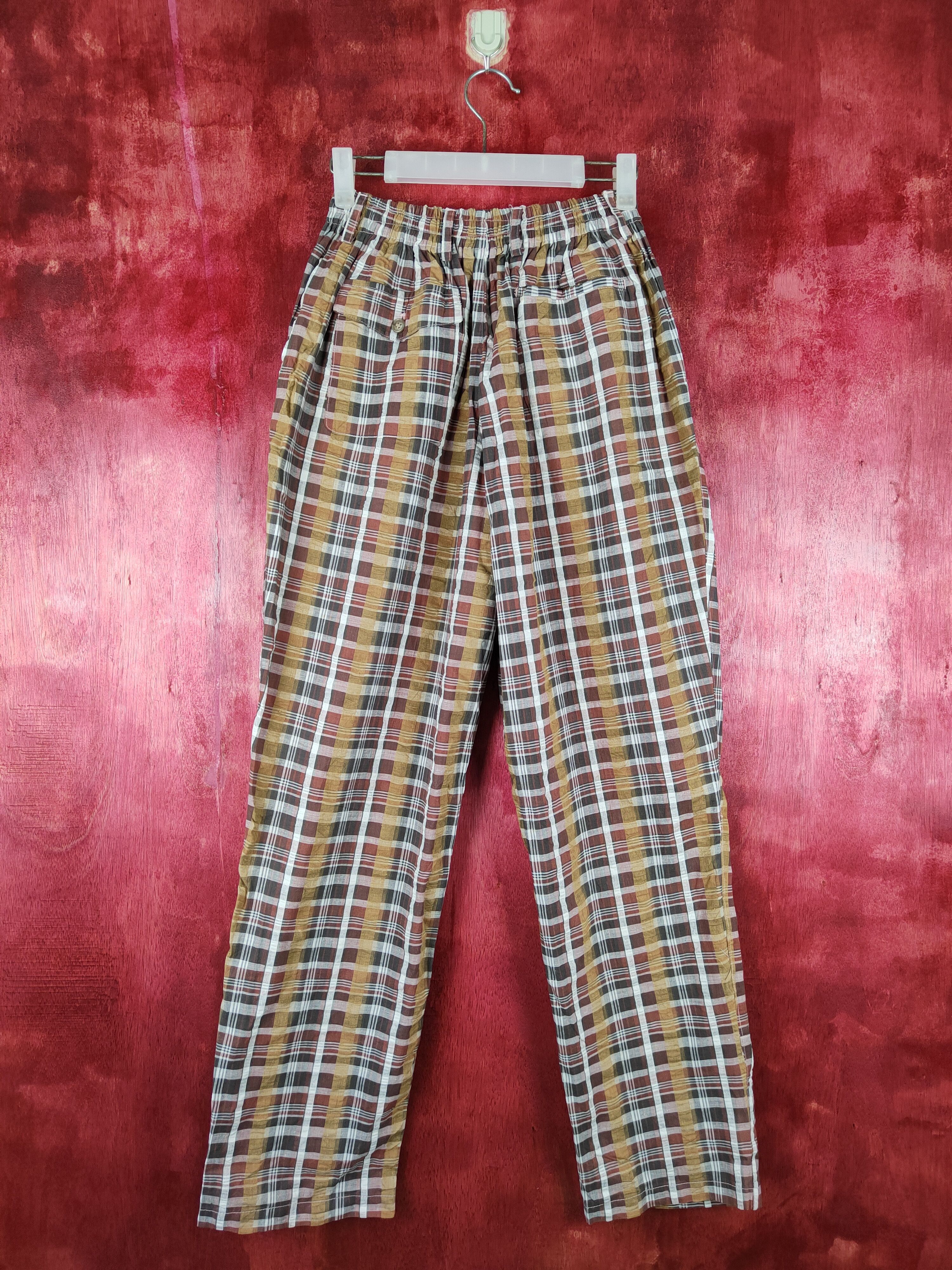 Japanese Brand Japan checkered punk casual Brown Pant #S325 Size US 29 - 8 Thumbnail