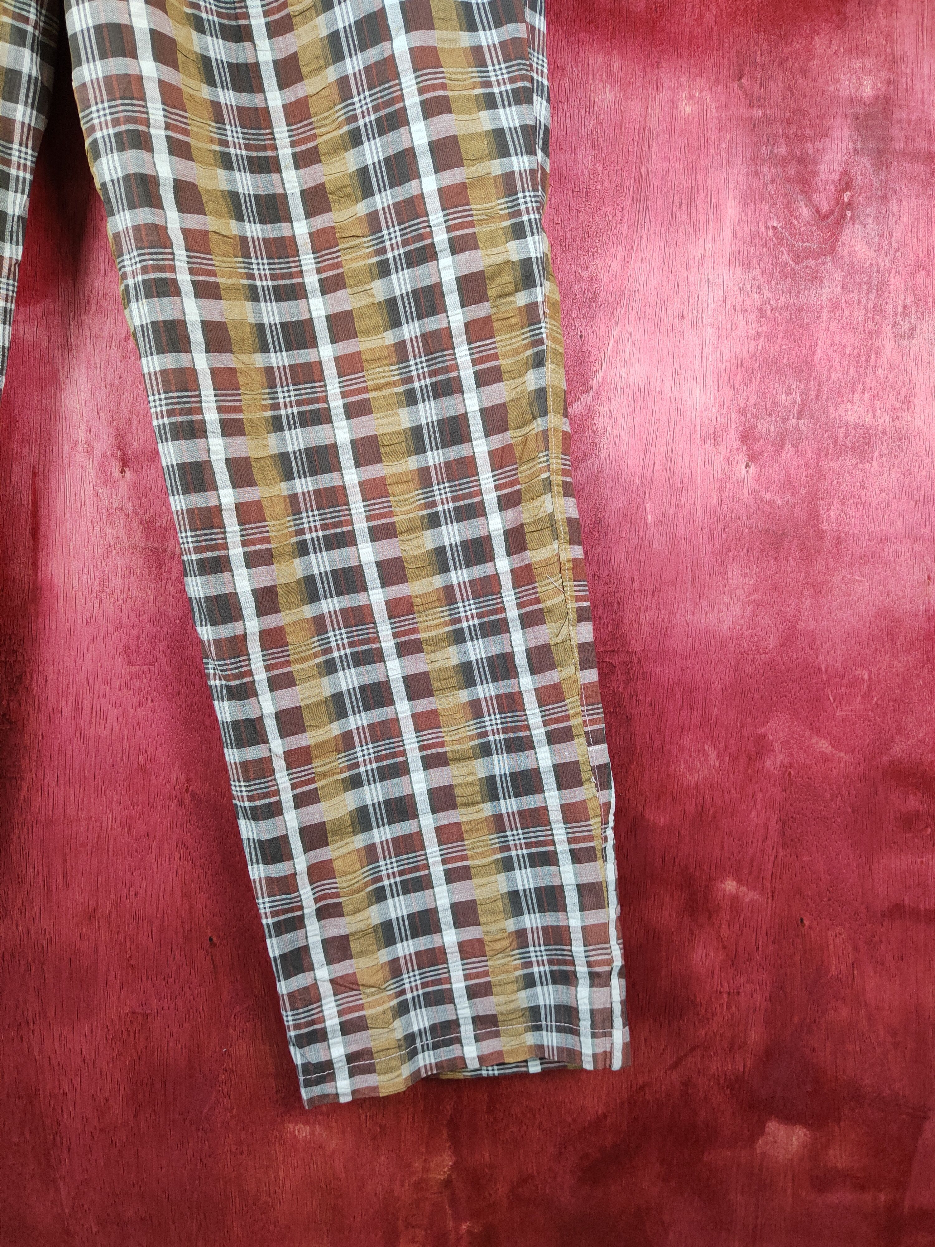 Japanese Brand Japan checkered punk casual Brown Pant #S325 Size US 29 - 12 Thumbnail