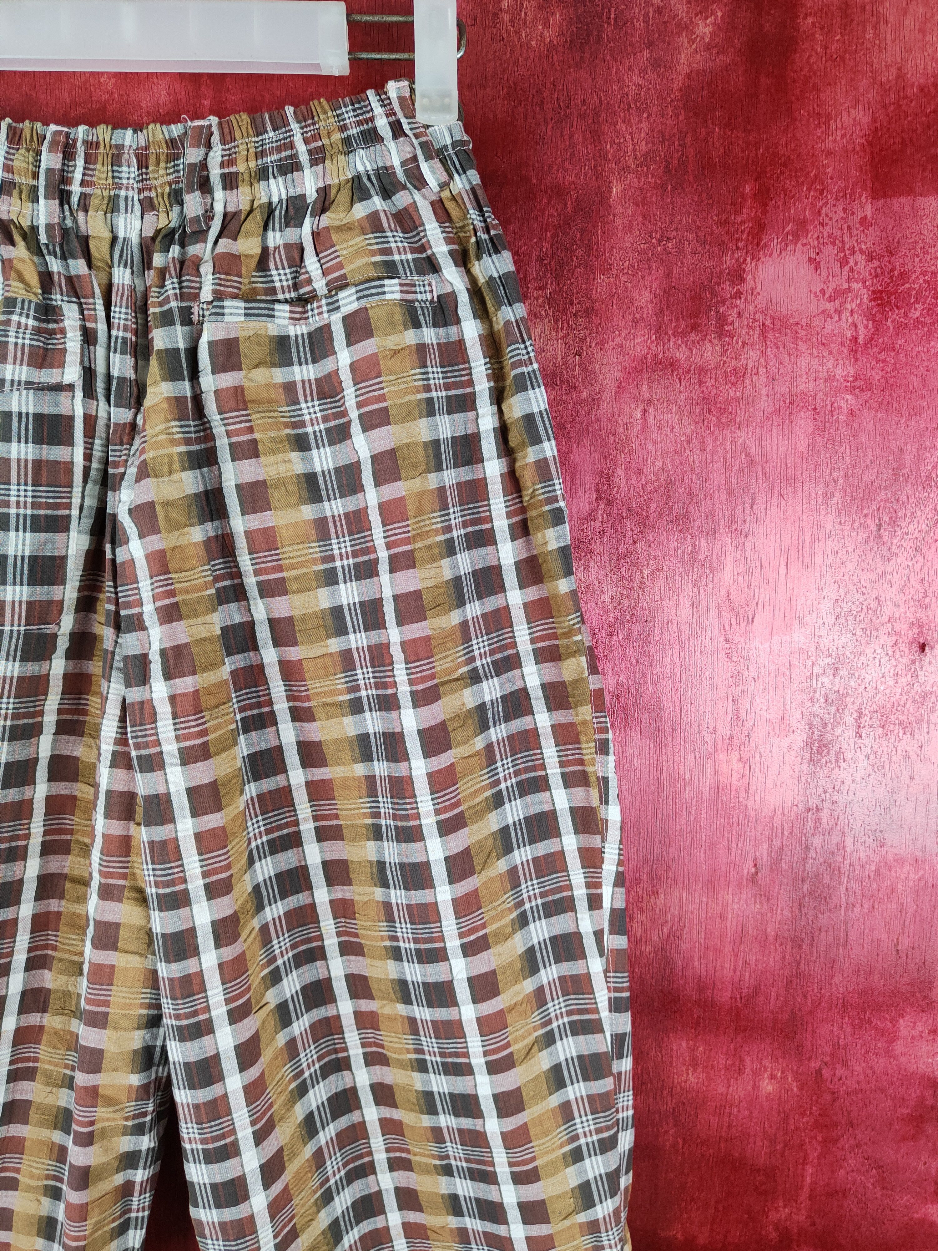 Japanese Brand Japan checkered punk casual Brown Pant #S325 Size US 29 - 9 Thumbnail