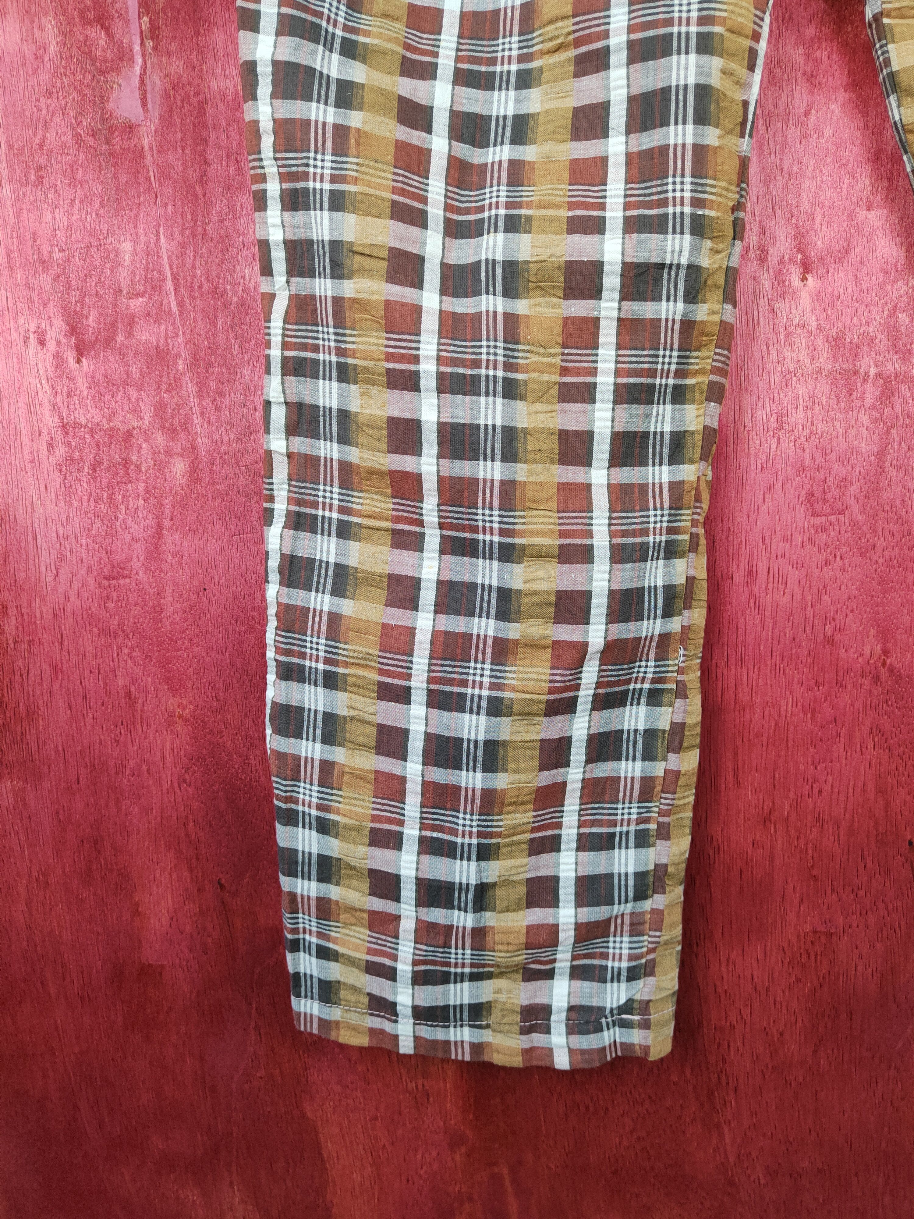 Japanese Brand Japan checkered punk casual Brown Pant #S325 Size US 29 - 6 Thumbnail