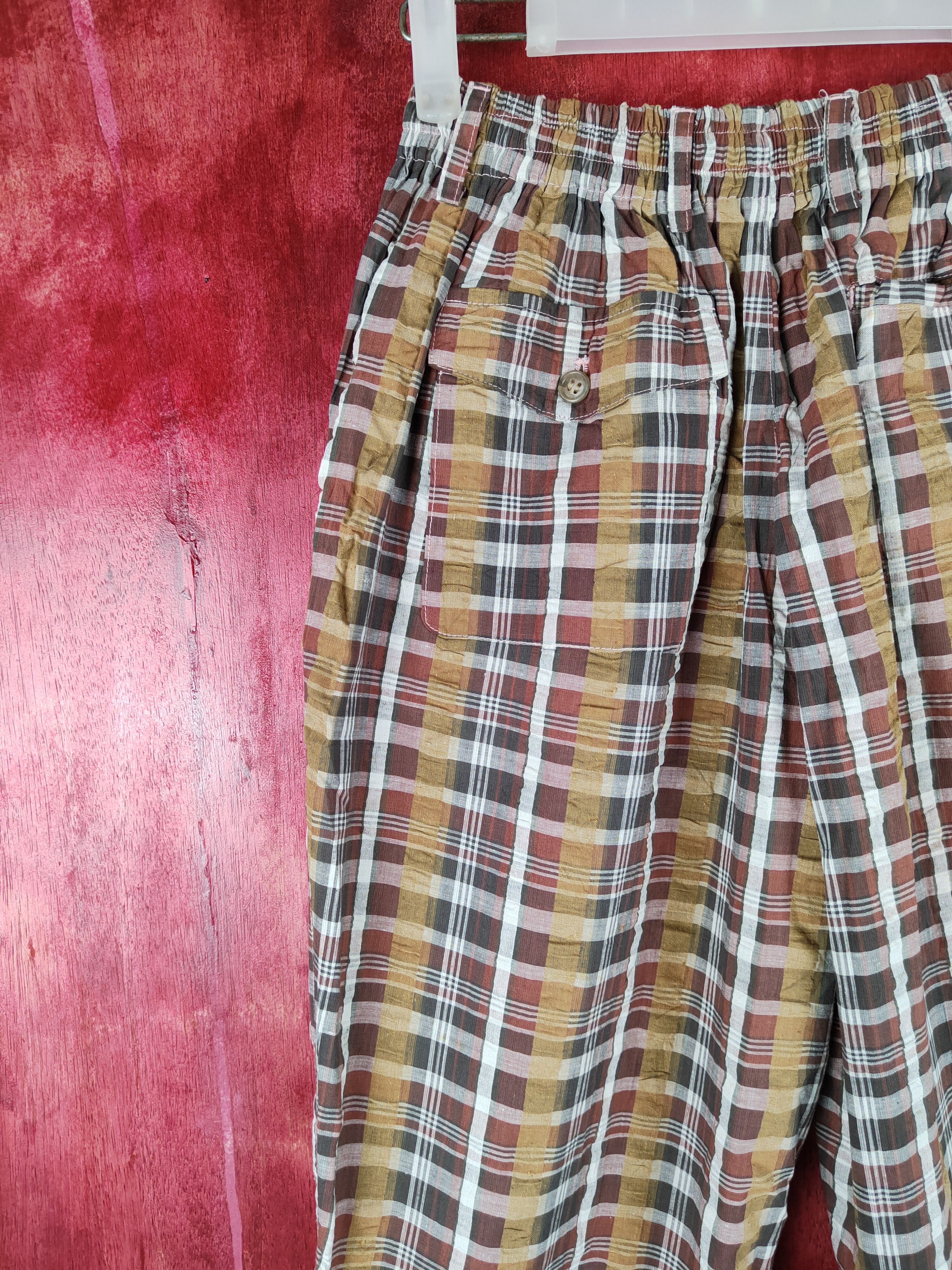 Japanese Brand Japan checkered punk casual Brown Pant #S325 Size US 29 - 10 Thumbnail