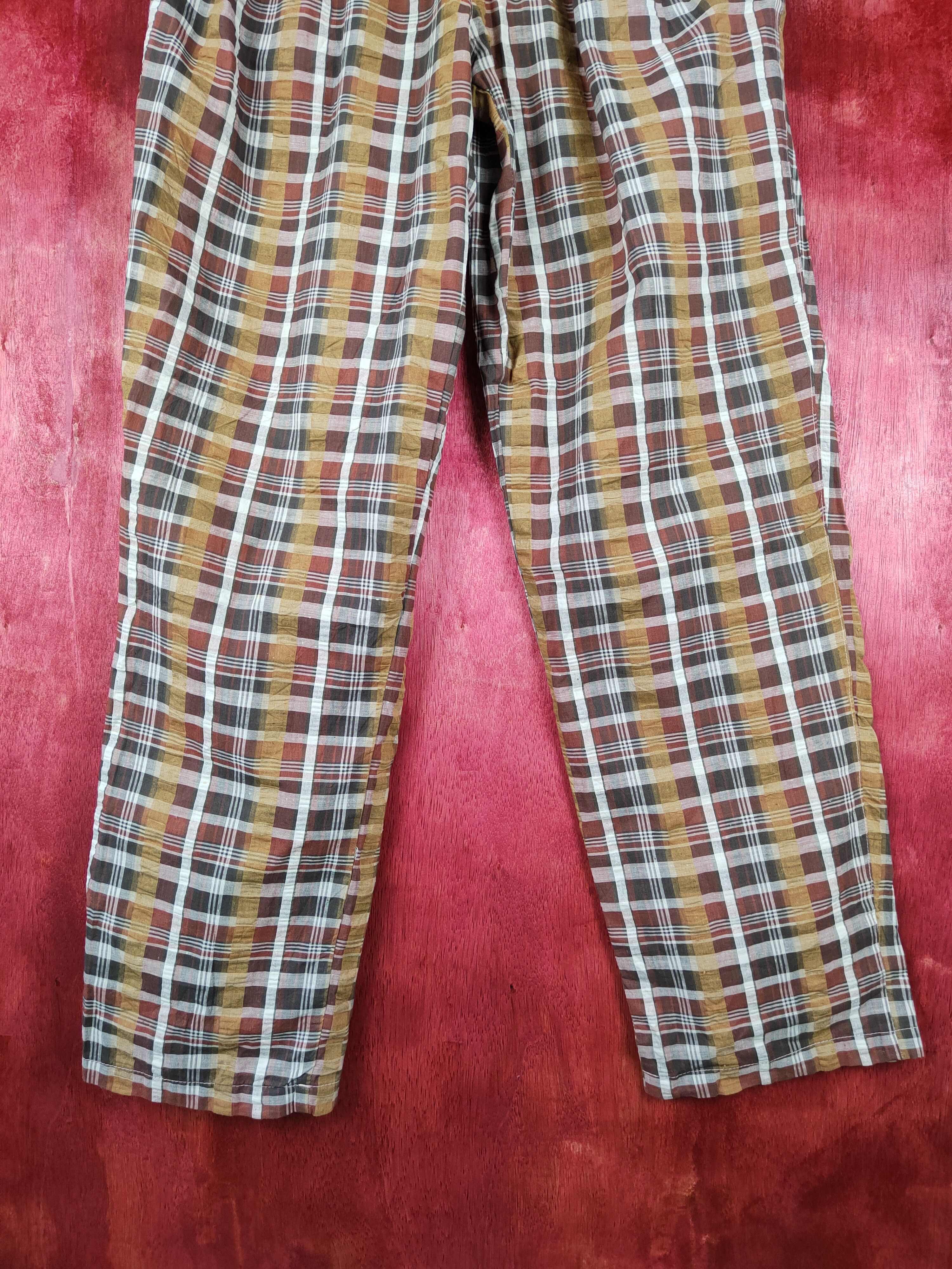 Japanese Brand Japan checkered punk casual Brown Pant #S325 Size US 29 - 3 Thumbnail