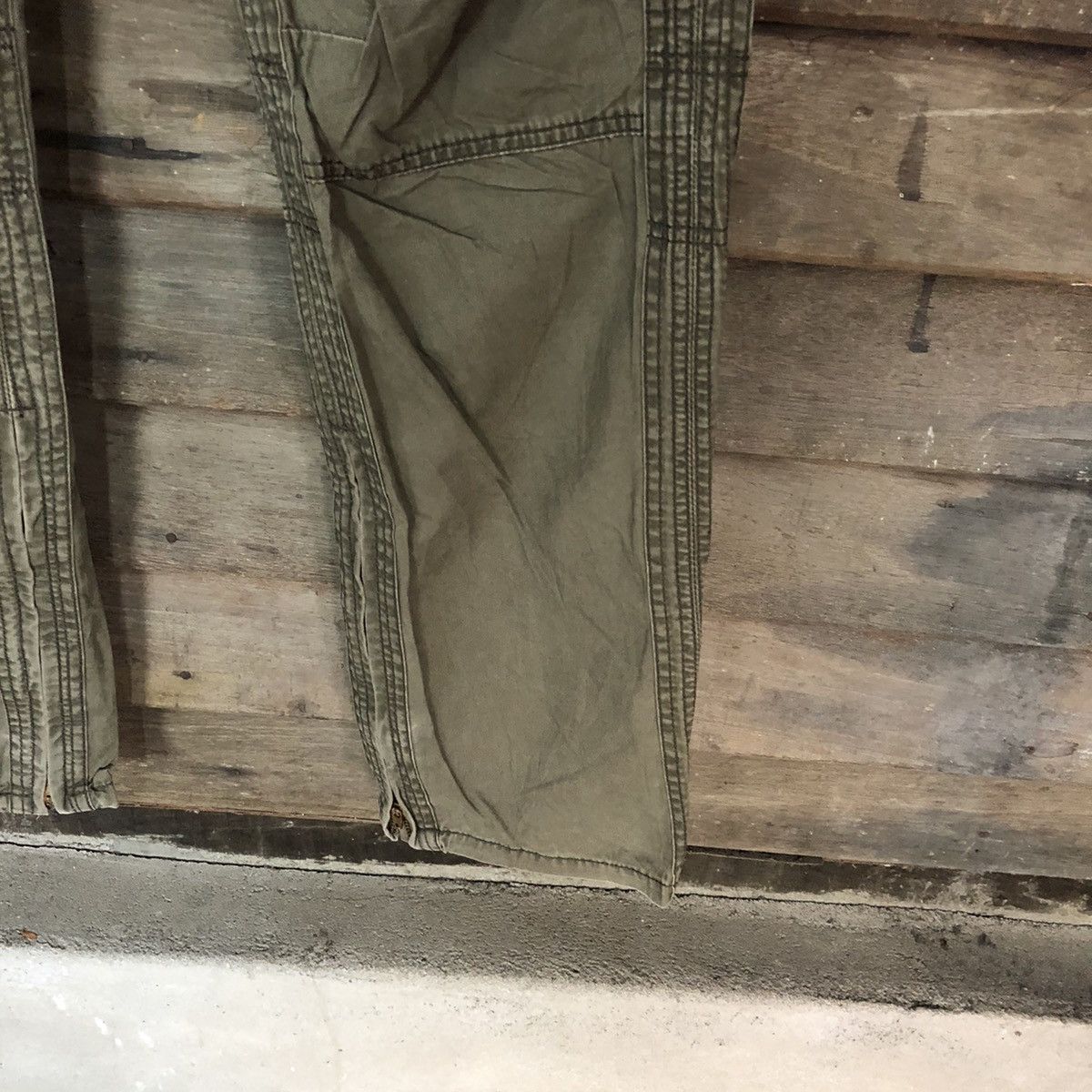 Japanese Brand Double Edge faded Green multi pocket Cargo Pants #3976 Size US 30 / EU 46 - 9 Thumbnail