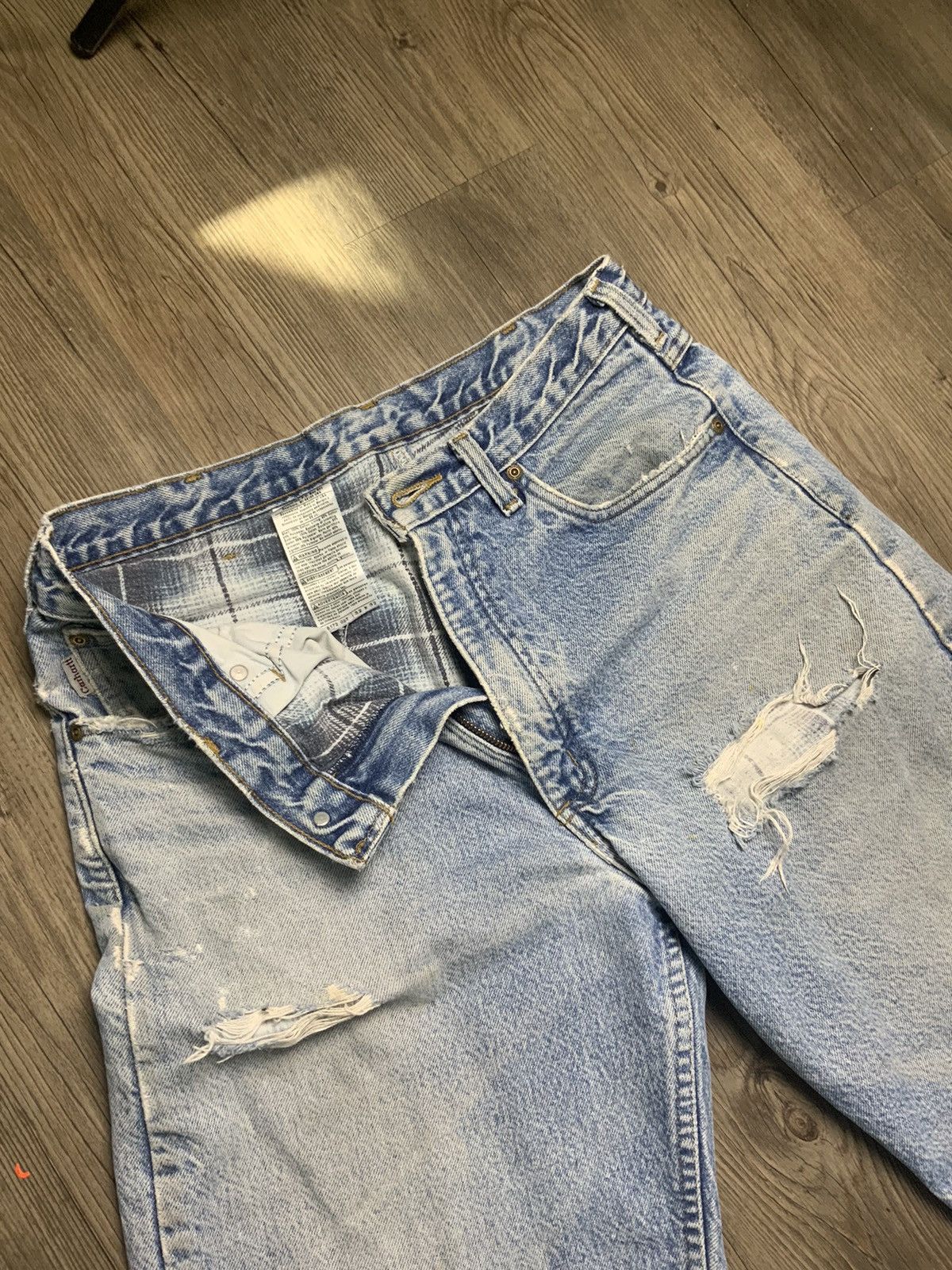 Carhartt Early 00's Y2K Carhartt Flannel Lined Jeans size 32 Size US 32 / EU 48 - 3 Thumbnail