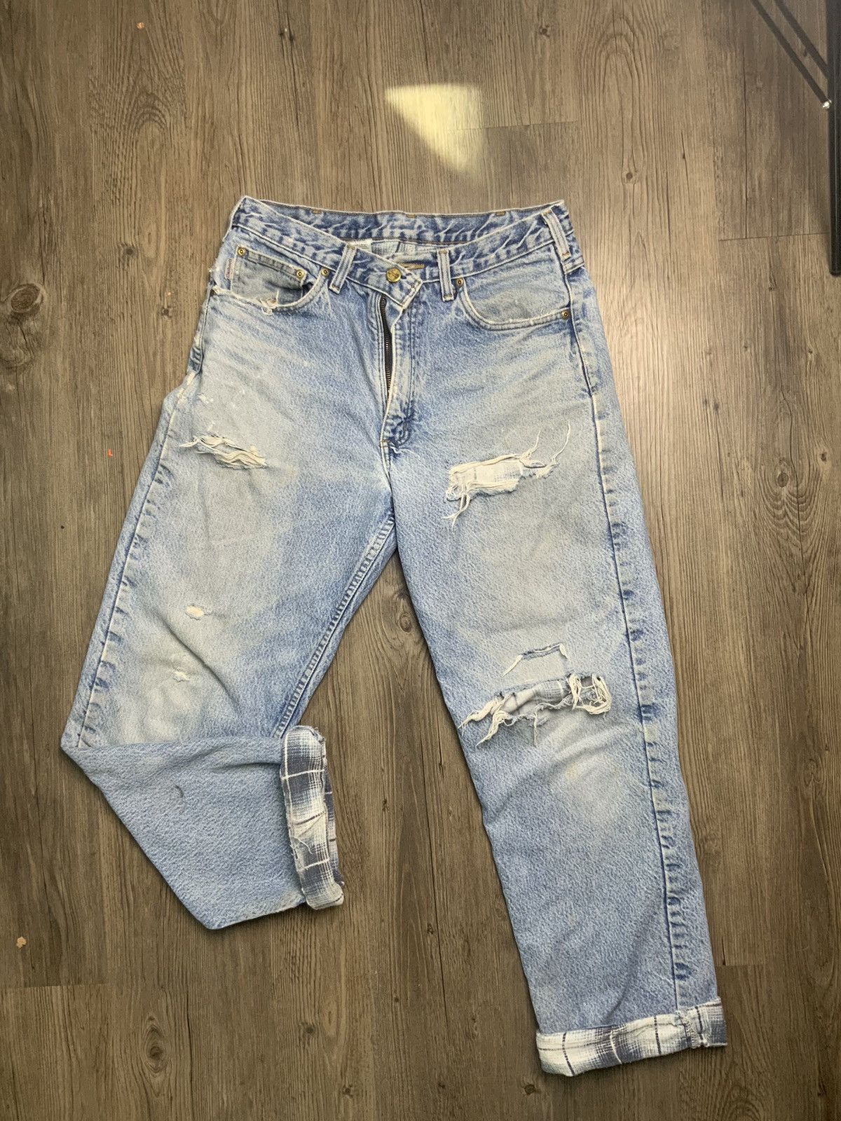 Carhartt Early 00's Y2K Carhartt Flannel Lined Jeans size 32 Size US 32 / EU 48 - 1 Thumbnail