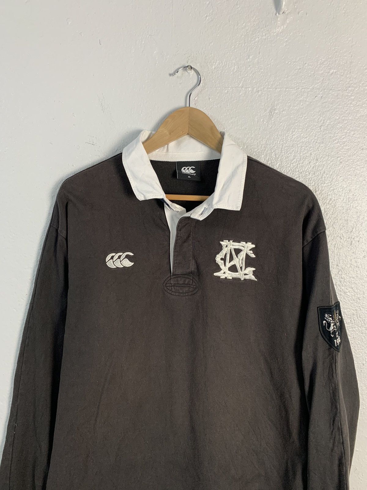 Canterbury of New Zealand Canterbury Faded Long Sleeve Polo Tee Size US L / EU 52-54 / 3 - 4 Thumbnail