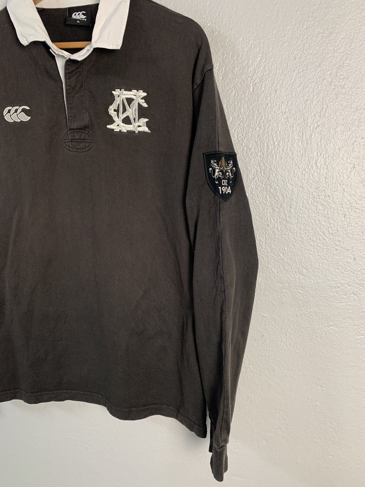 Canterbury of New Zealand Canterbury Faded Long Sleeve Polo Tee Size US L / EU 52-54 / 3 - 3 Thumbnail