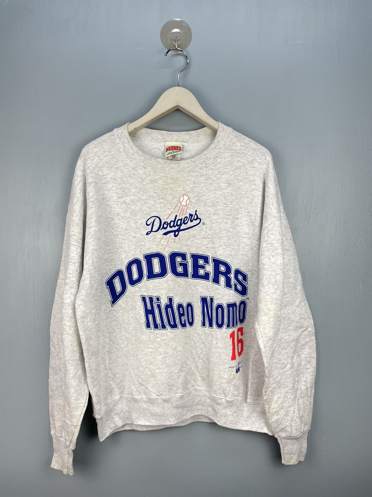MLB Vintage 90s Dodgers Hideo Nomo 16 MLB sweatshirt Size US L / EU 52-54 / 3 - 1 Thumbnail