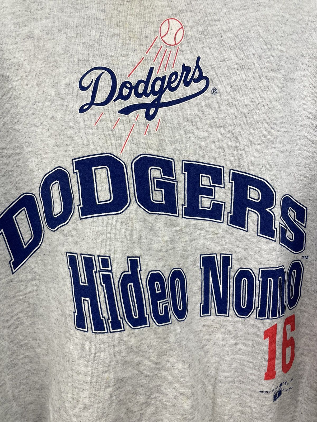 MLB Vintage 90s Dodgers Hideo Nomo 16 MLB sweatshirt Size US L / EU 52-54 / 3 - 4 Thumbnail